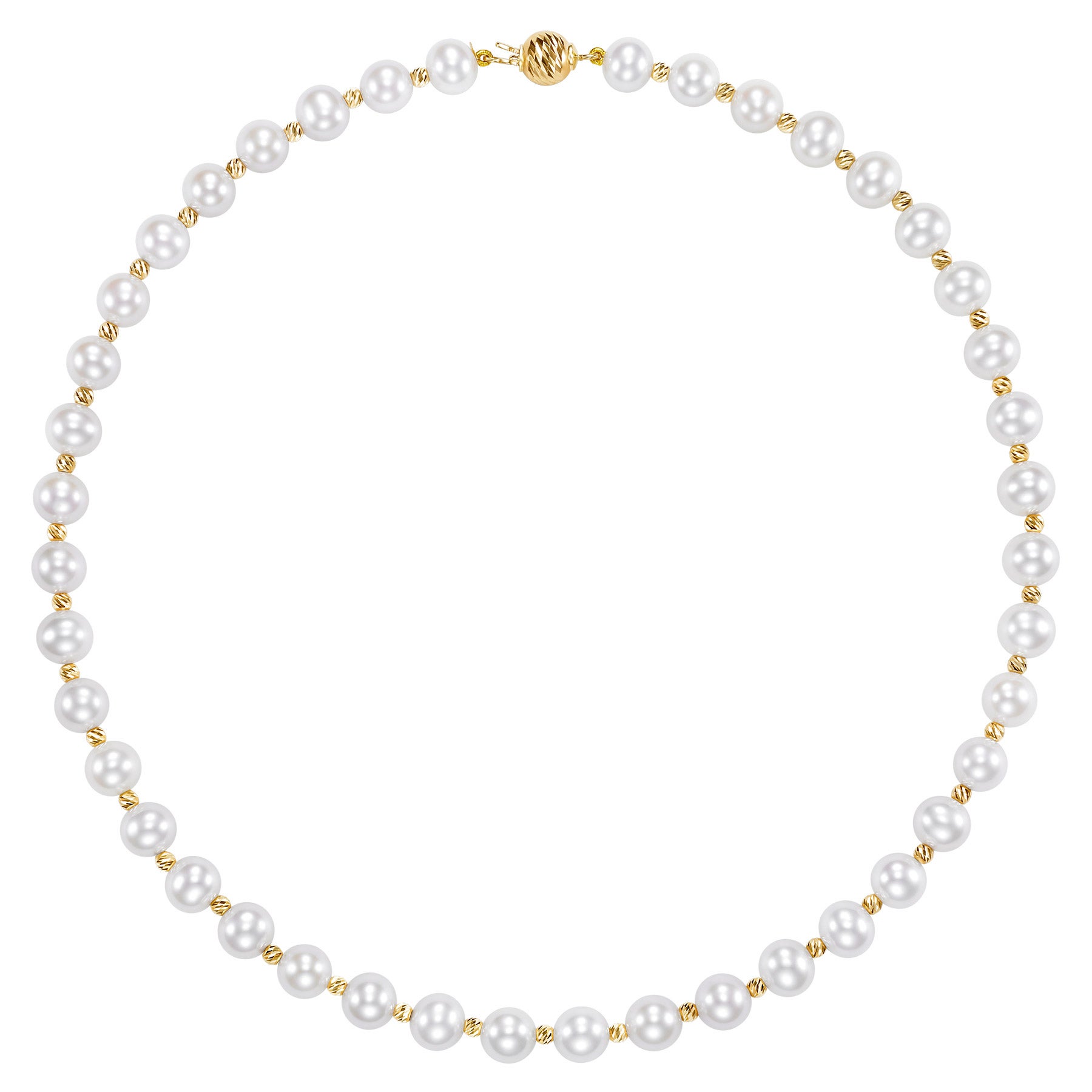 14KT GOLD 8-8.5MM FRESHWATER CULTURED PEARL 18¨ STRAND