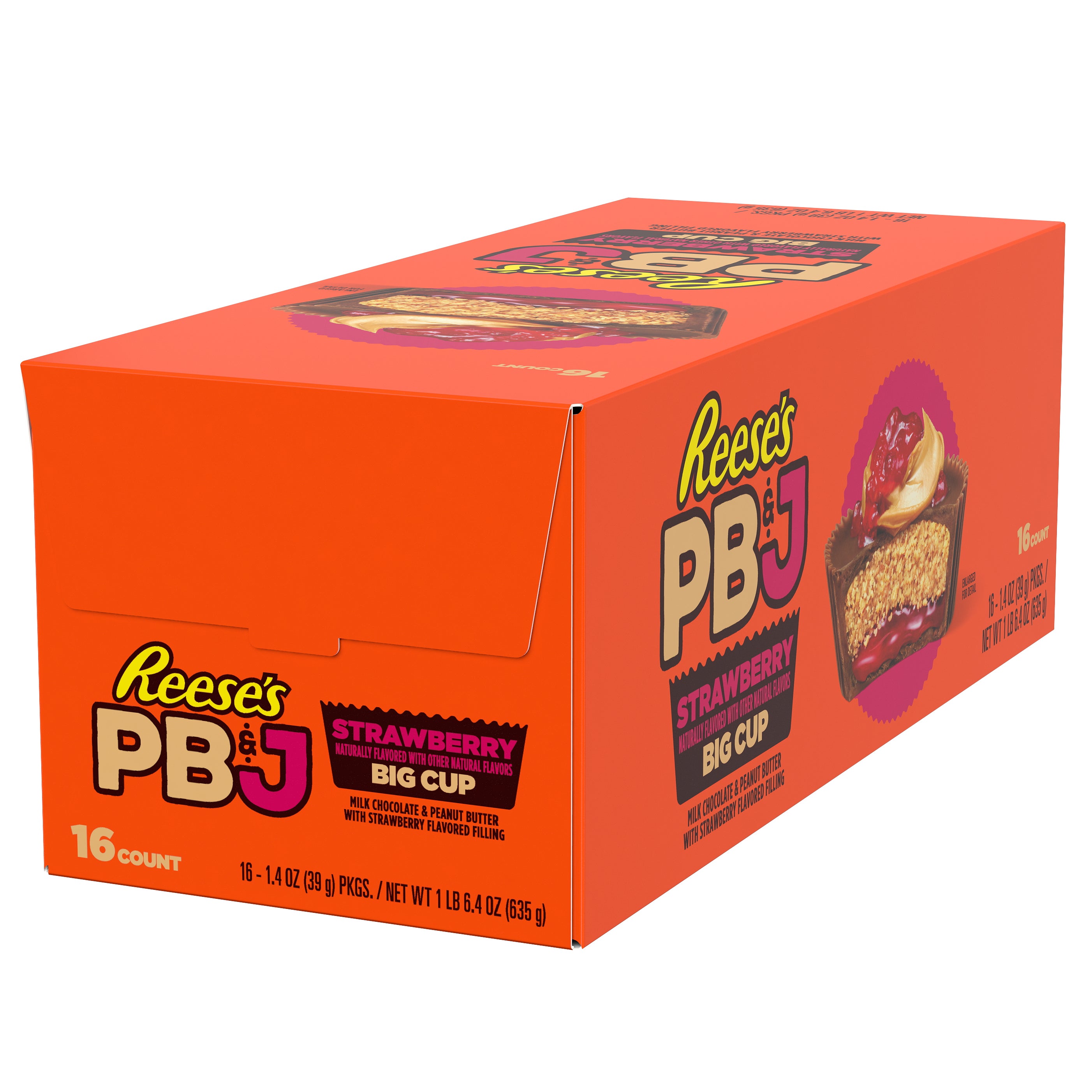 HERSHEY'S REESES PB&J CUP STRW 16/1.4 OZ - Image 1