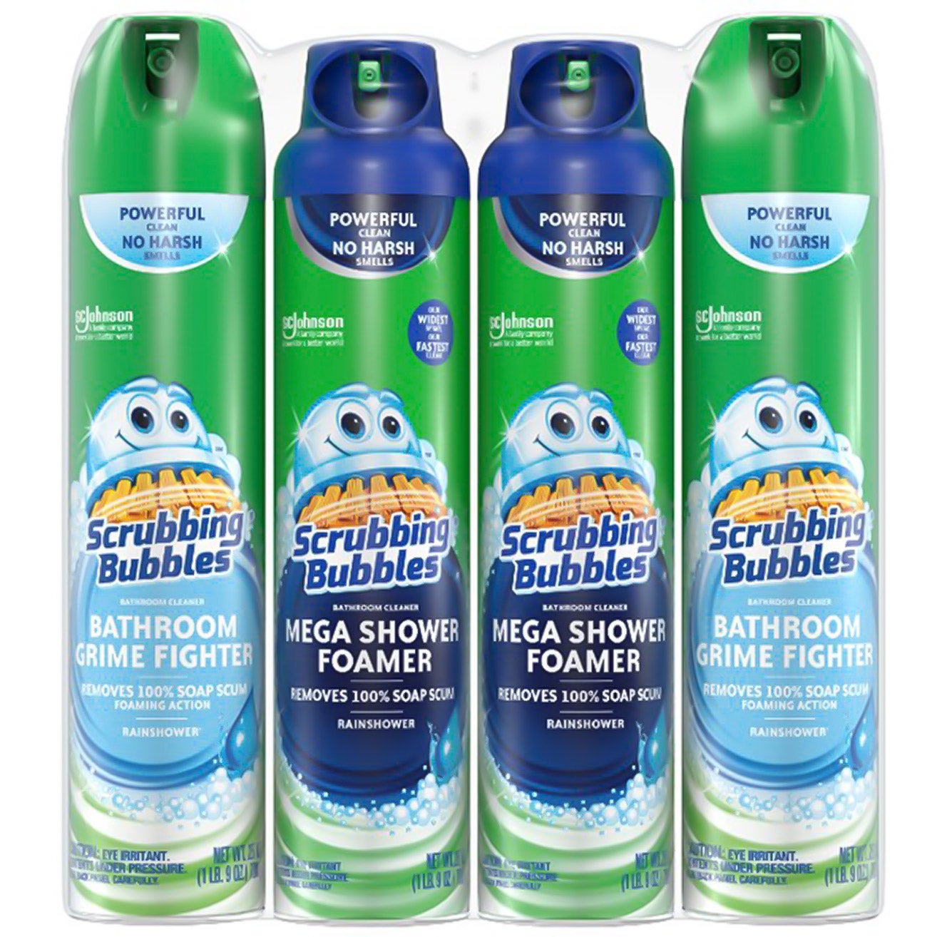 SCRUBBING BUBBLES BATHROOM COMBO PACK 2CT/25 OZ + 2CT/25 OZ