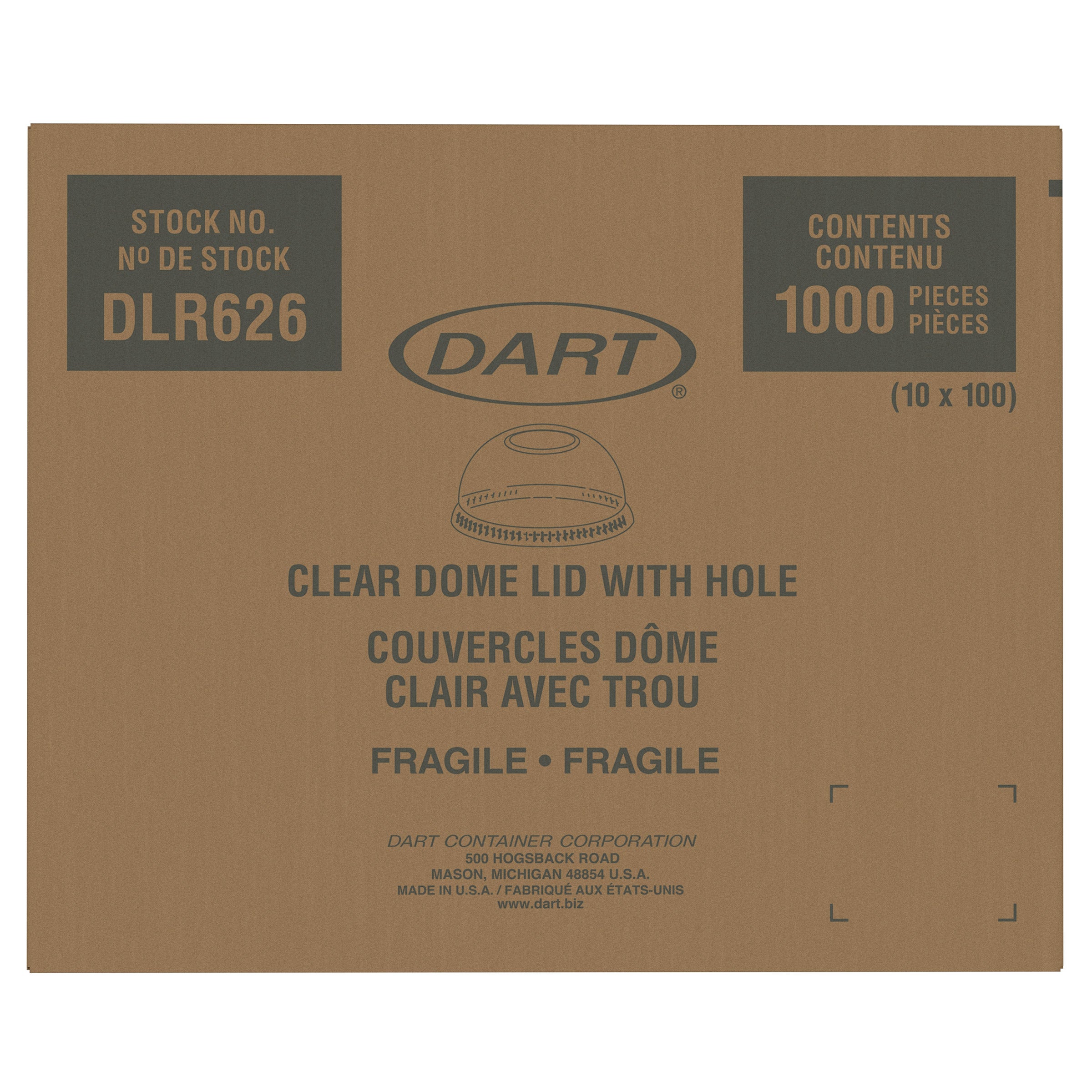 SOLO CLEARCUP DOME LID FITS 16OZ & 24OZ 1000 CT