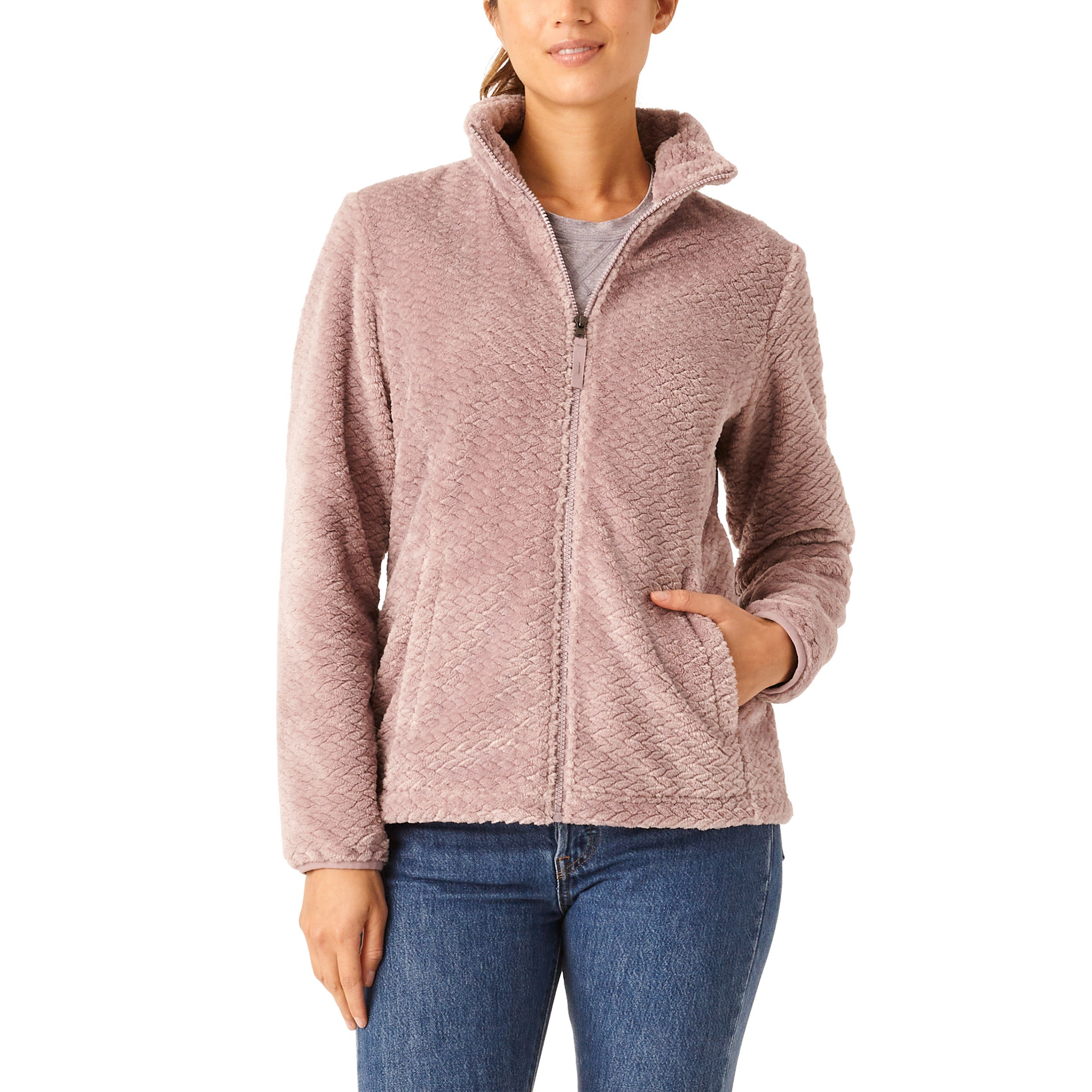 FREE2B LADIES BUTTER FLEECE JACKET - Image 1