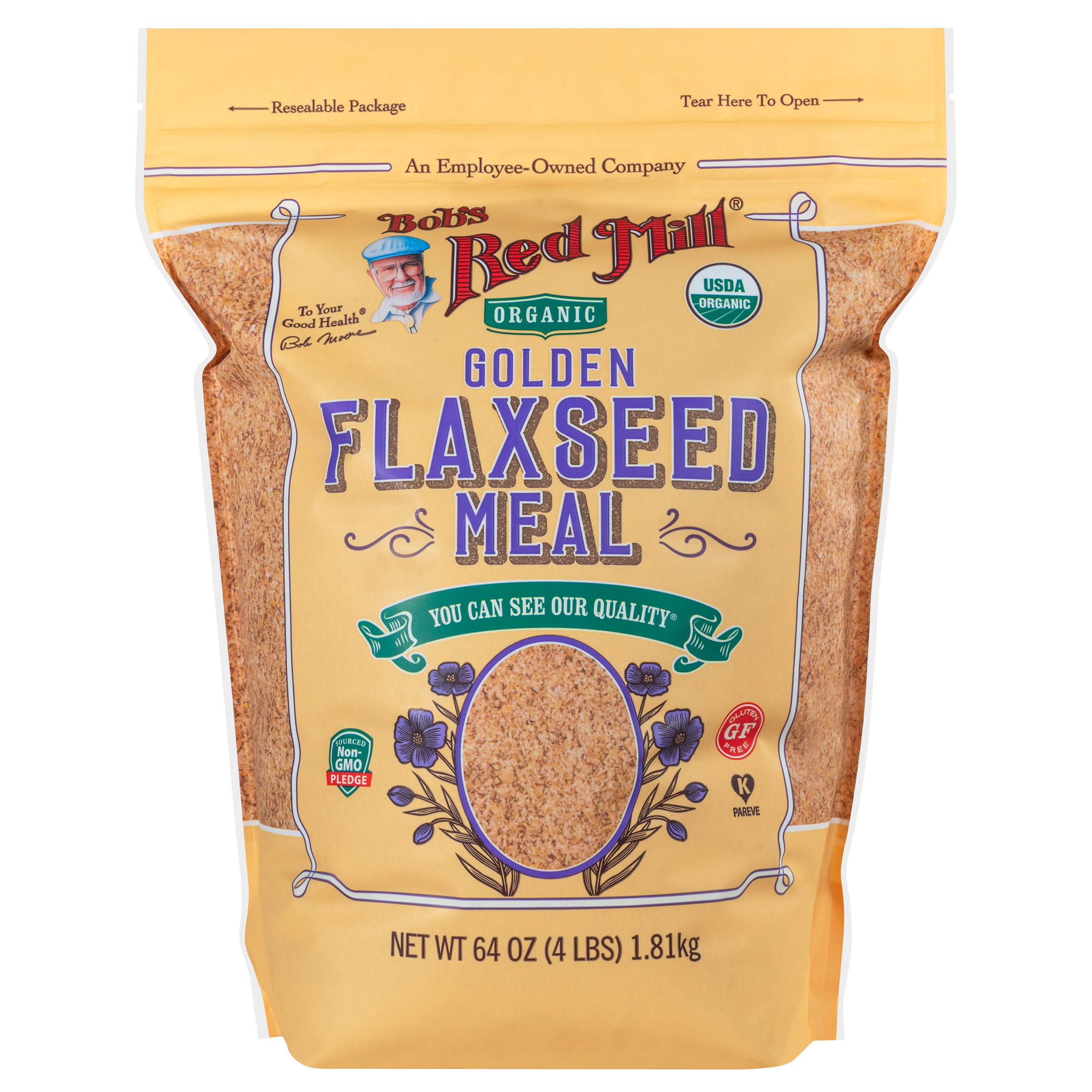 ORGANIC BOB'S RED MILL FLAXSEED MEAL 4 POUNDS