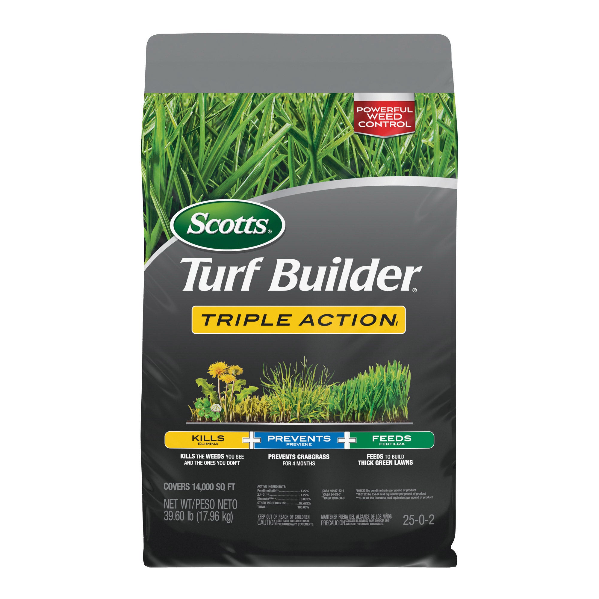 SCOTTS TURF BUILDER TRIPLE ACTION 14K SQ FT