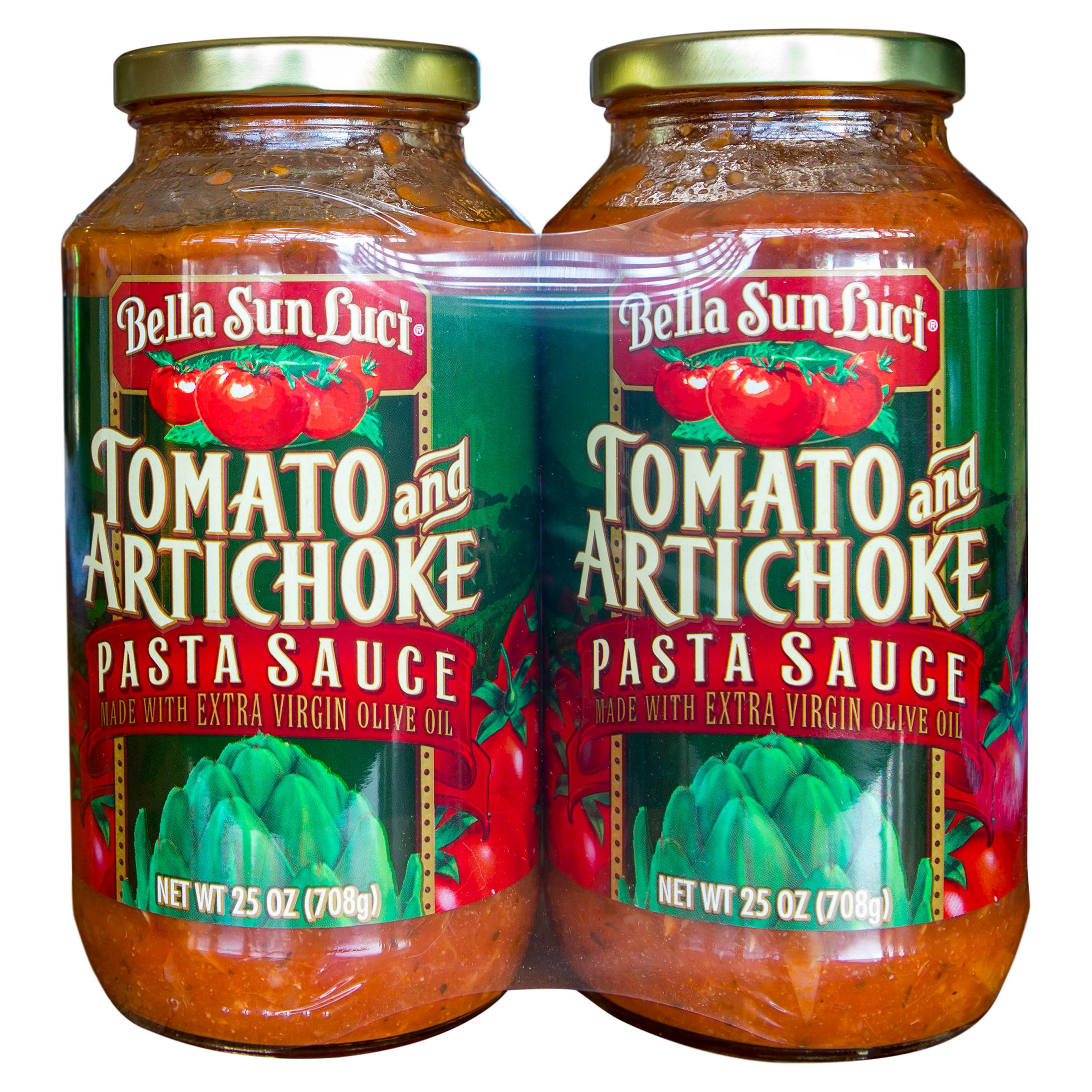BELLA SUN LUCI TOMATO ARTICHOKE PASTA SAUCE 2 PACK 25 OUNCES