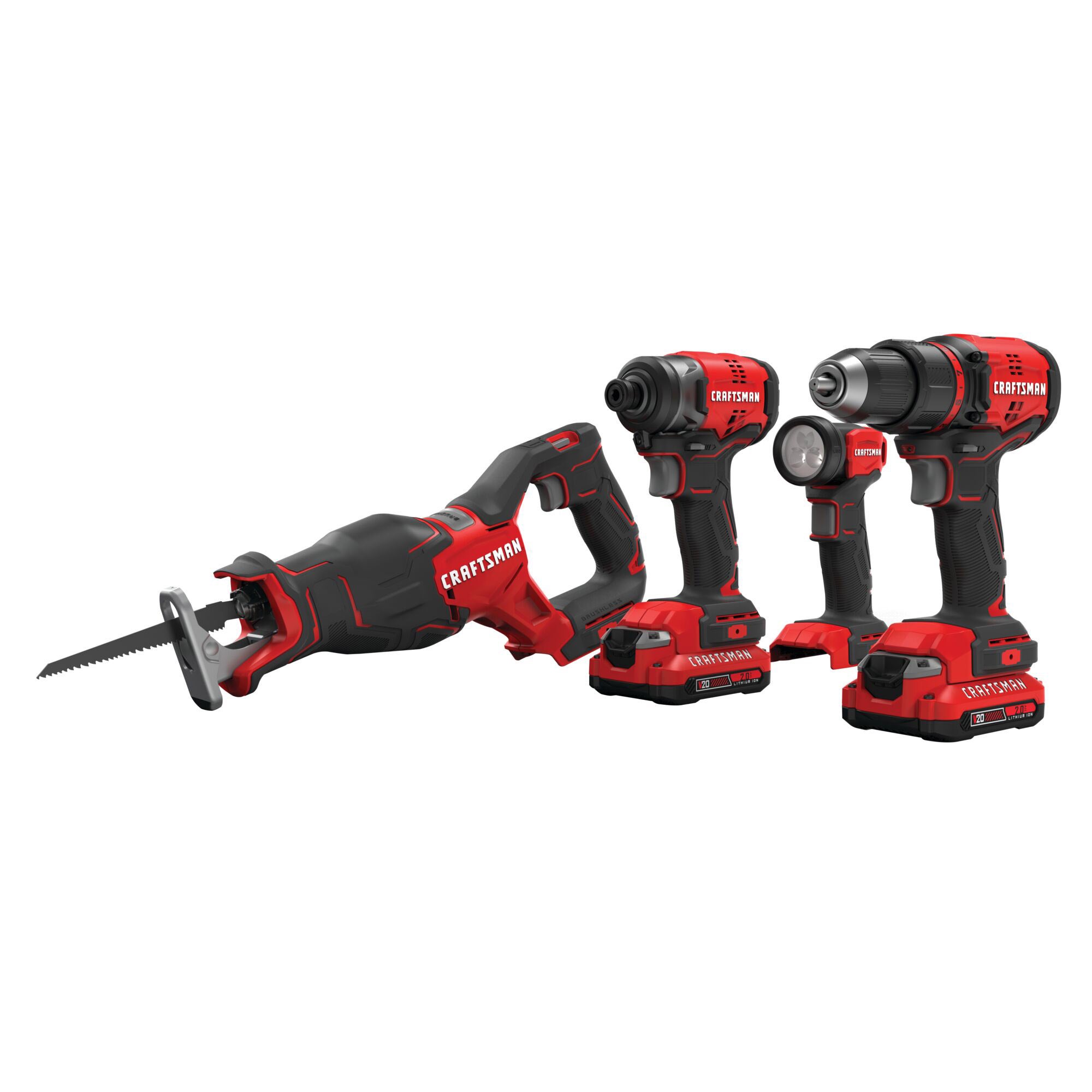 CRAFTSMAN 20V MAX BRUSHLESS 4-TOOL KIT