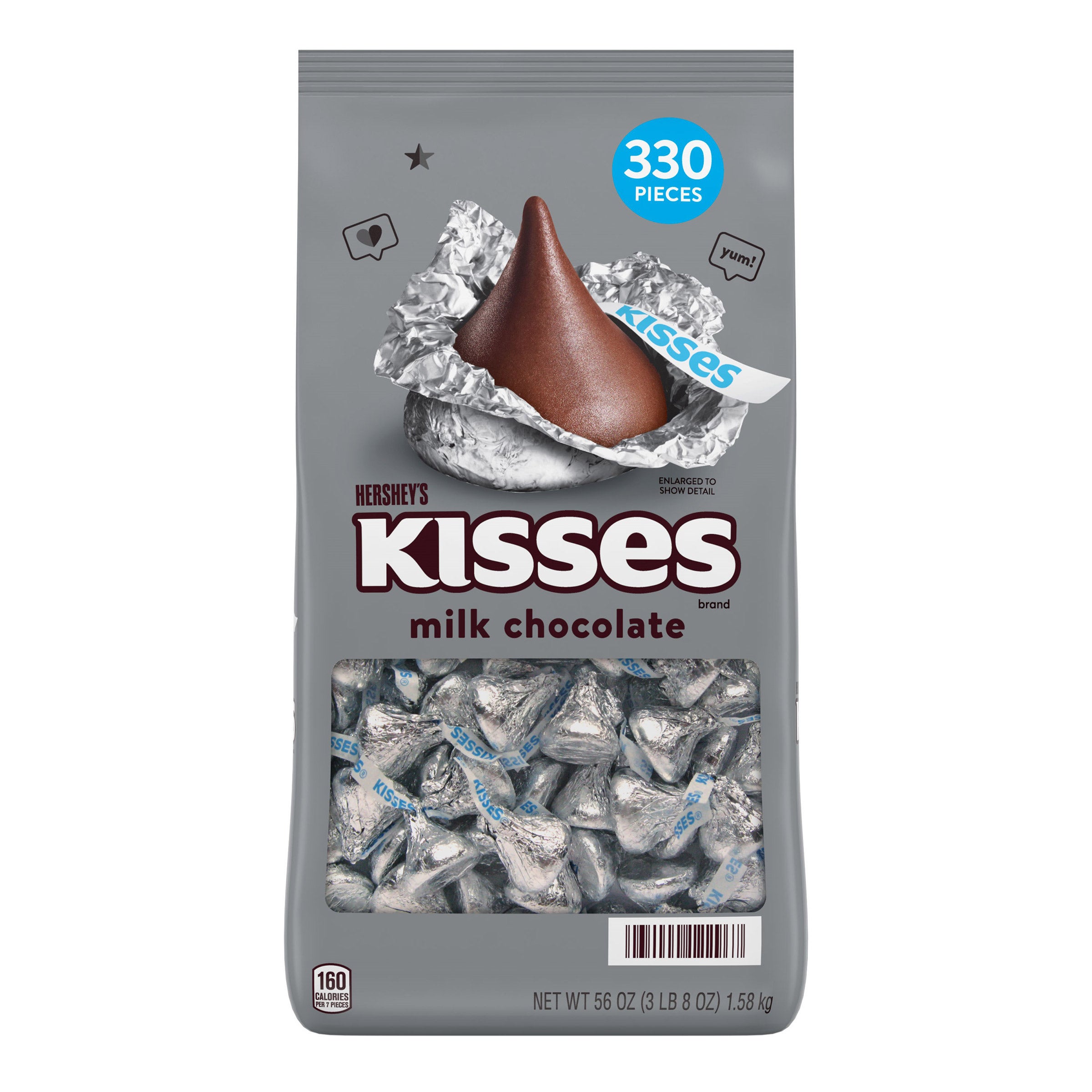 HERSHEY'S CHOCOLATE KISSES 56 OZ