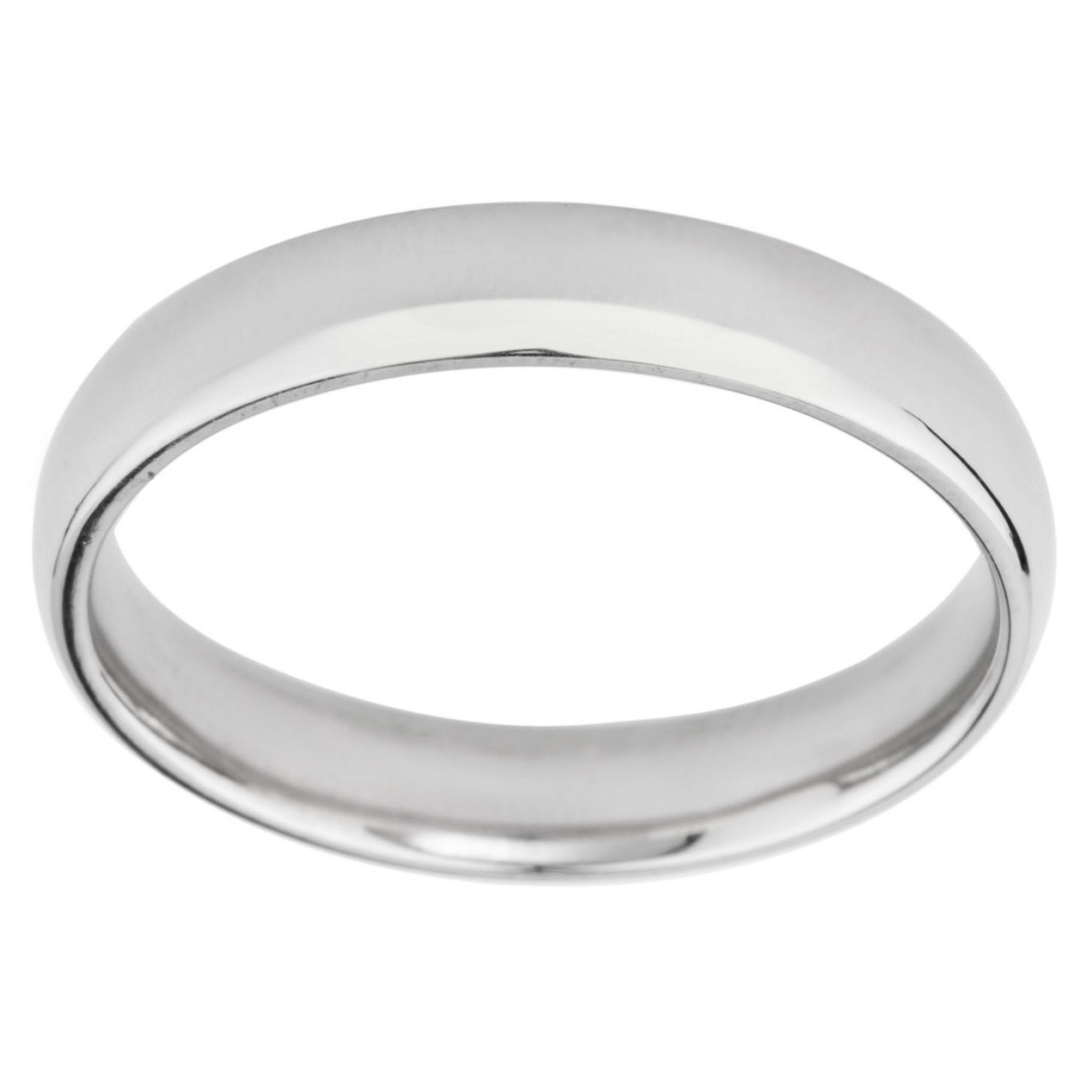 4MM PLATINUM COMFORT FIT WEDDING BAND SIZE 10 - Image 1