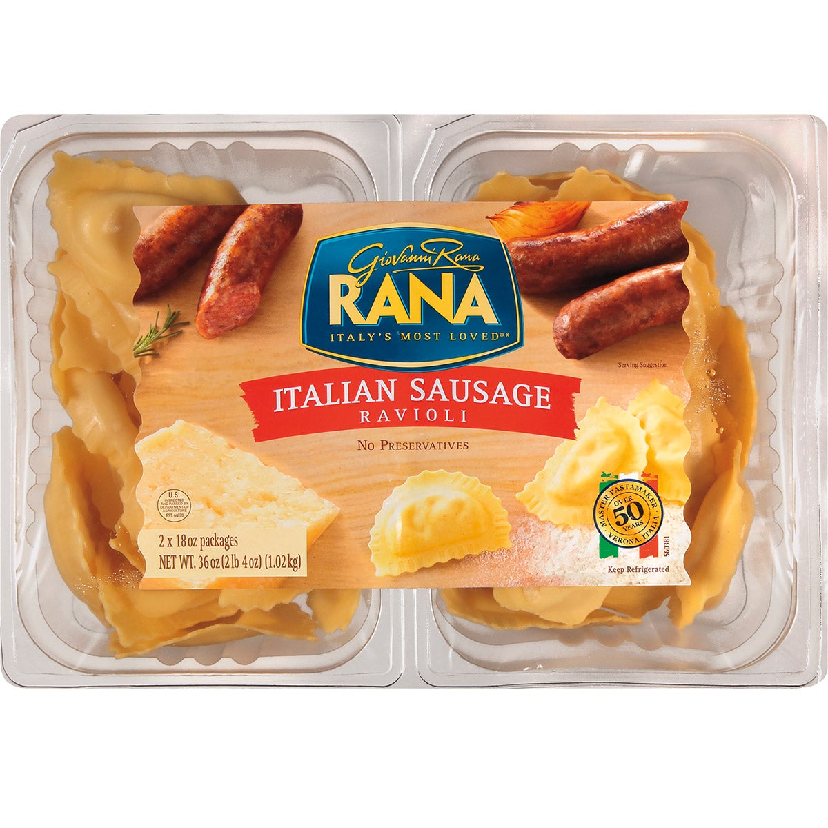 RANA SAUSAGE RAVIOLI 2/18 OZ