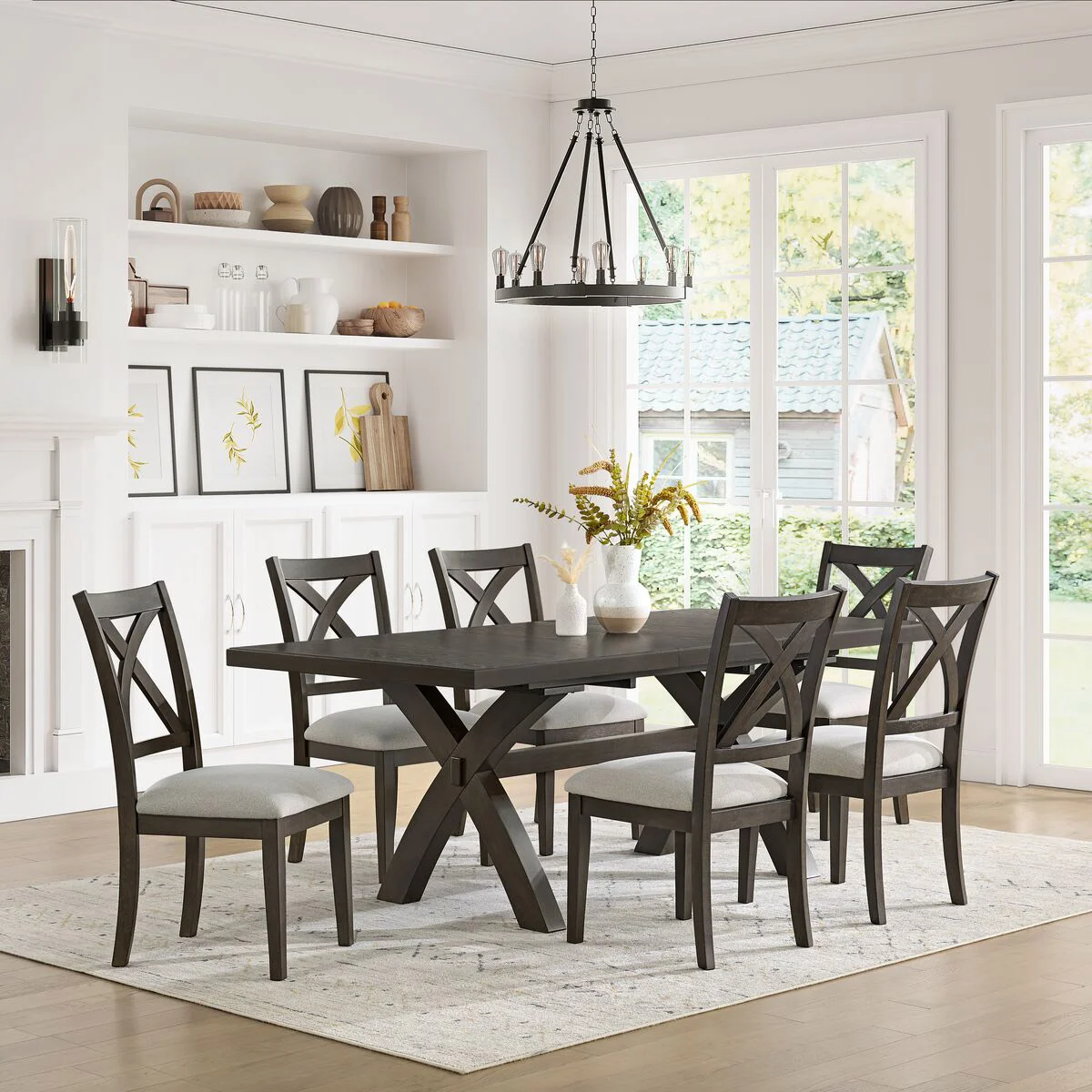 BAYSIDE FURNISHINGS WESTEN 7-PIECE DINING SET
