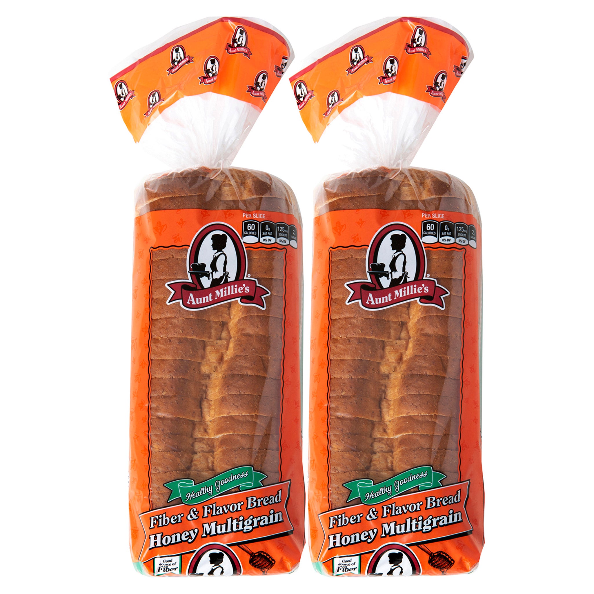 AUNT MILLIE'S HONEY WHEAT BREAD 2/22 OUNCE LOAVES
