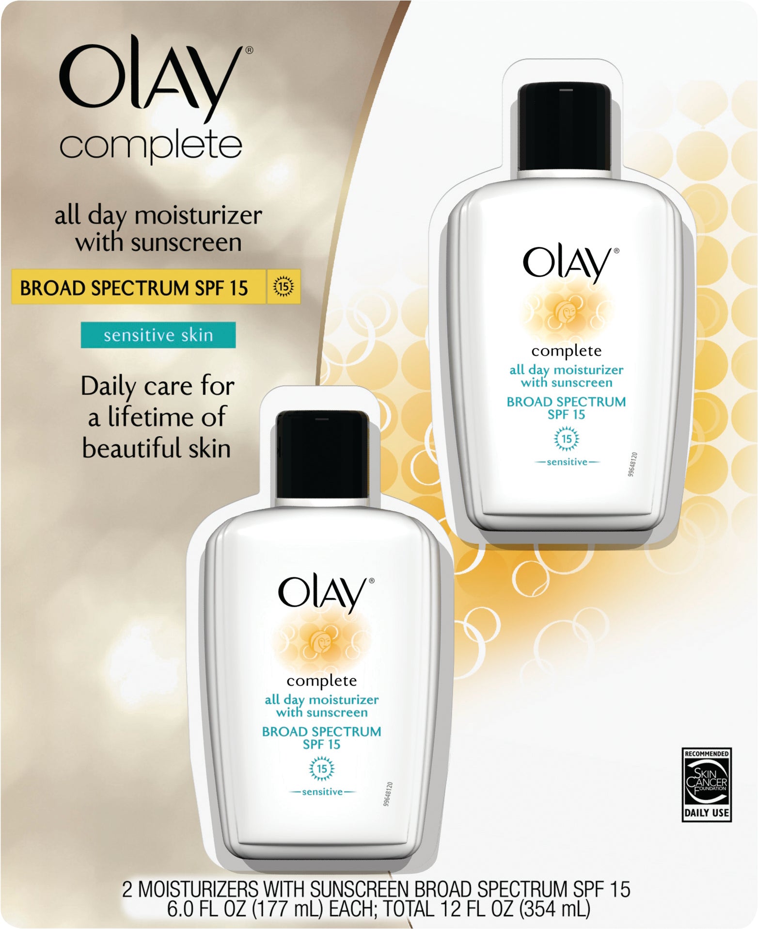 OLAY COMPLETE UV MOISTURIZER 2/6 FL OZ