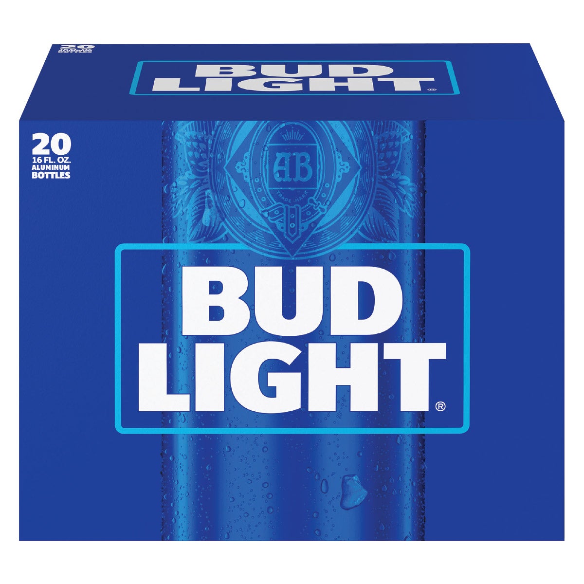 BUD LIGHT ALUMINUM PINT 20/16 OZ BOTTLES - Image 1
