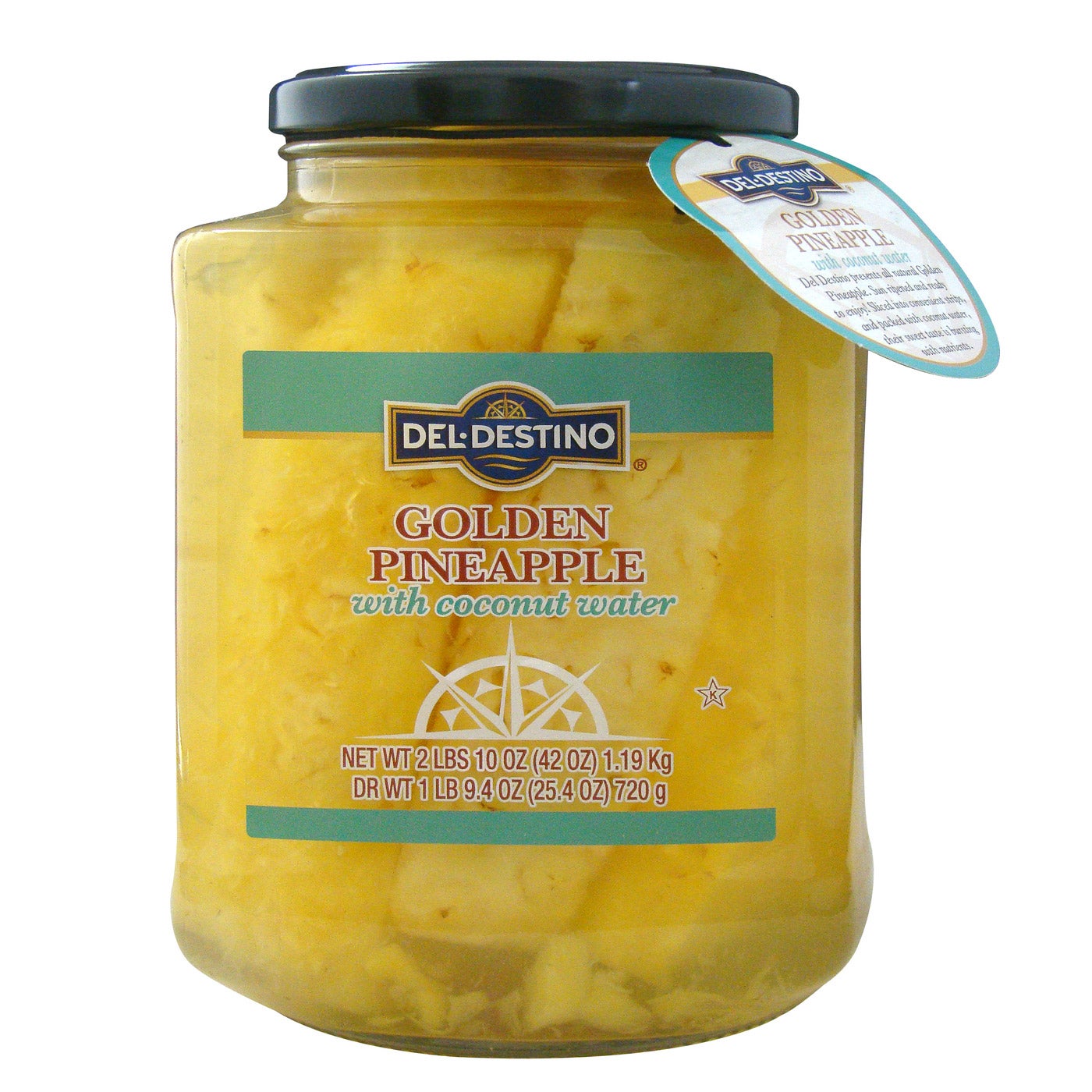 DEL DESTINO PINEAPPLE IN COCONUT WATER 42 OUNCE JAR