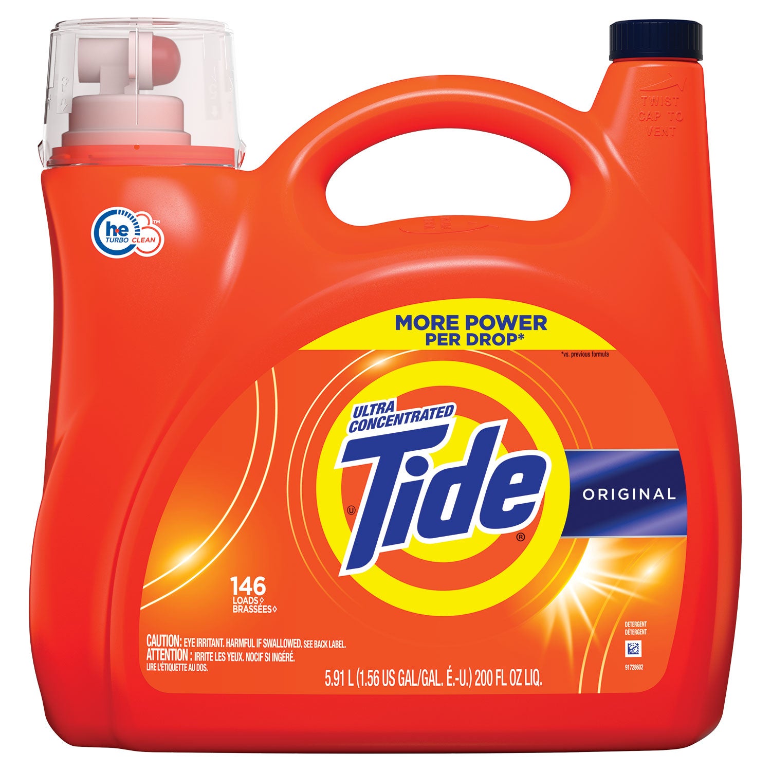 TIDE HE ORIGINAL ORGINAL LIQ DETERGENT 146 LOADS / 200 OUNCES - Image 1