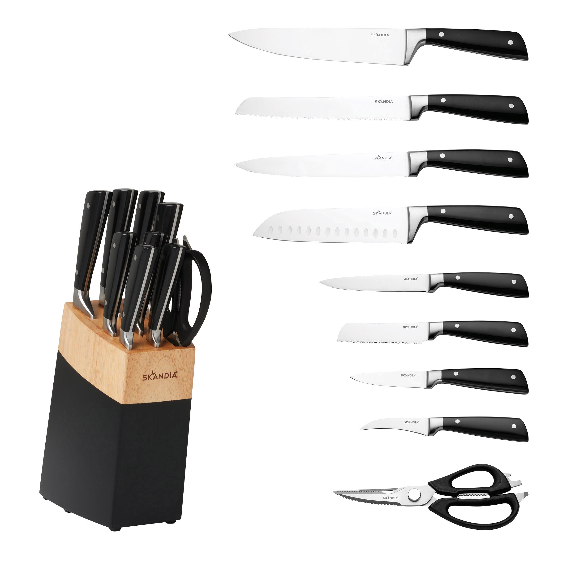 SKANDIA 10-PIECE KNIFE BLOCK SET