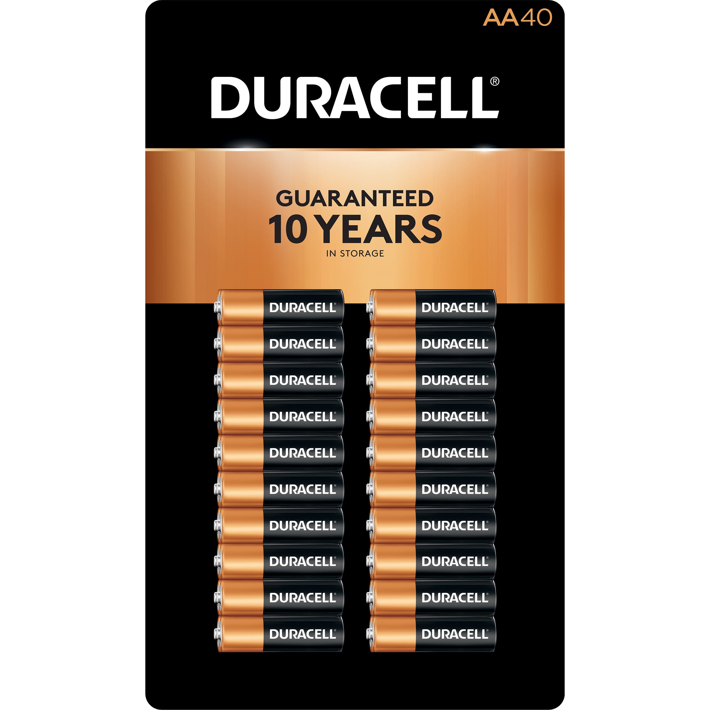 DURACELL ALKALINE BATTERIES AA 40 PACK - Image 1
