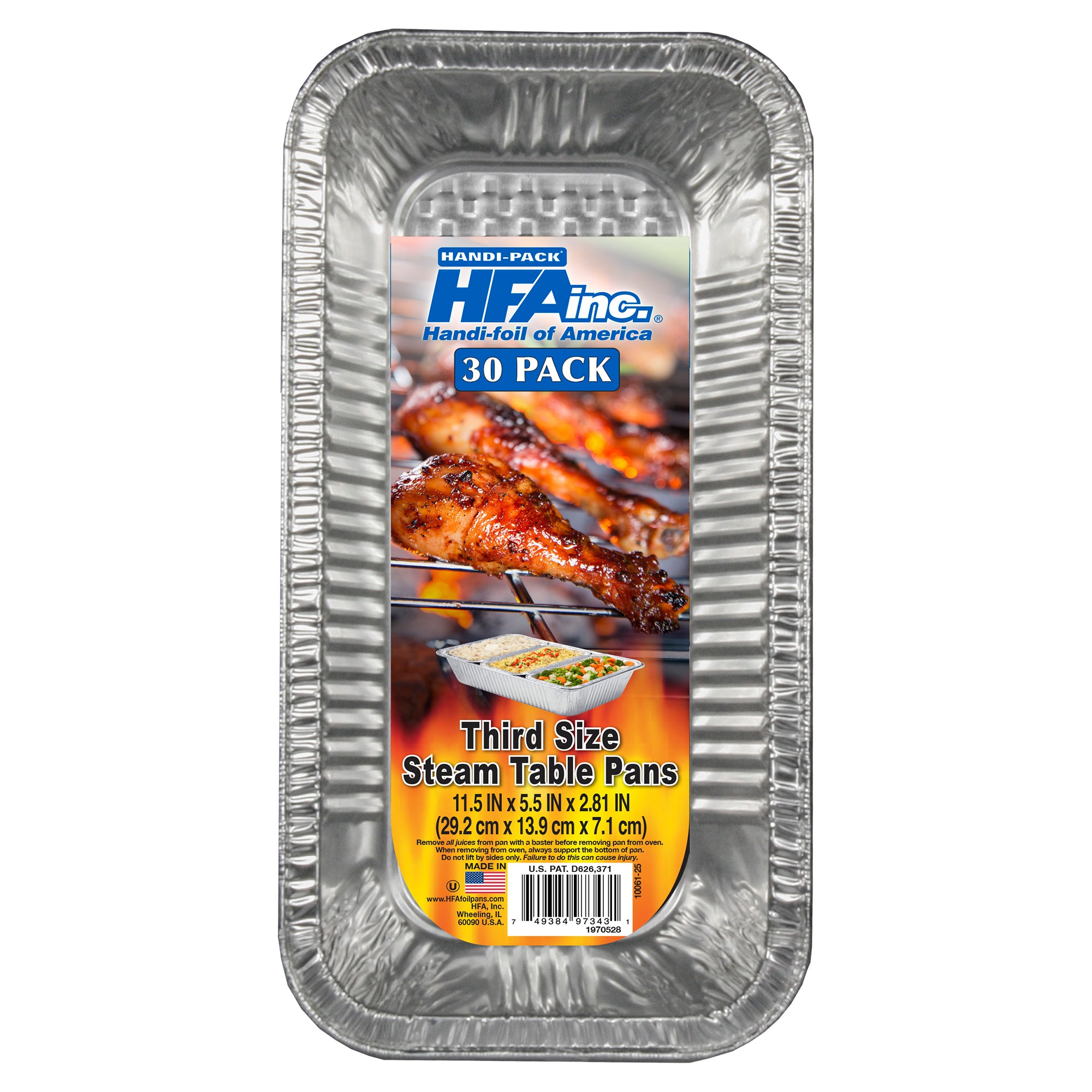 HANDI-FOIL OF AMERICA 1/3 STEAM TABLE PAN 30 COUNT