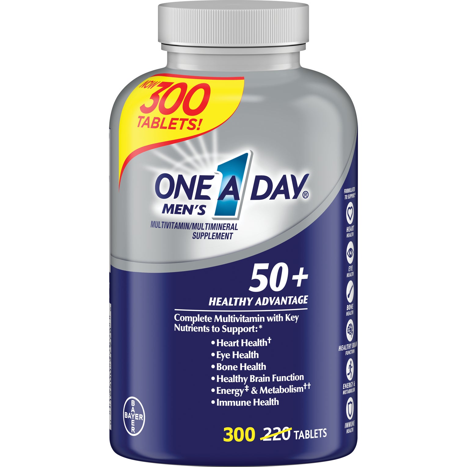 ONE A DAY MEN'S 50+ HEALTHY ADVANTAGE 300 TABLETS - Image 1