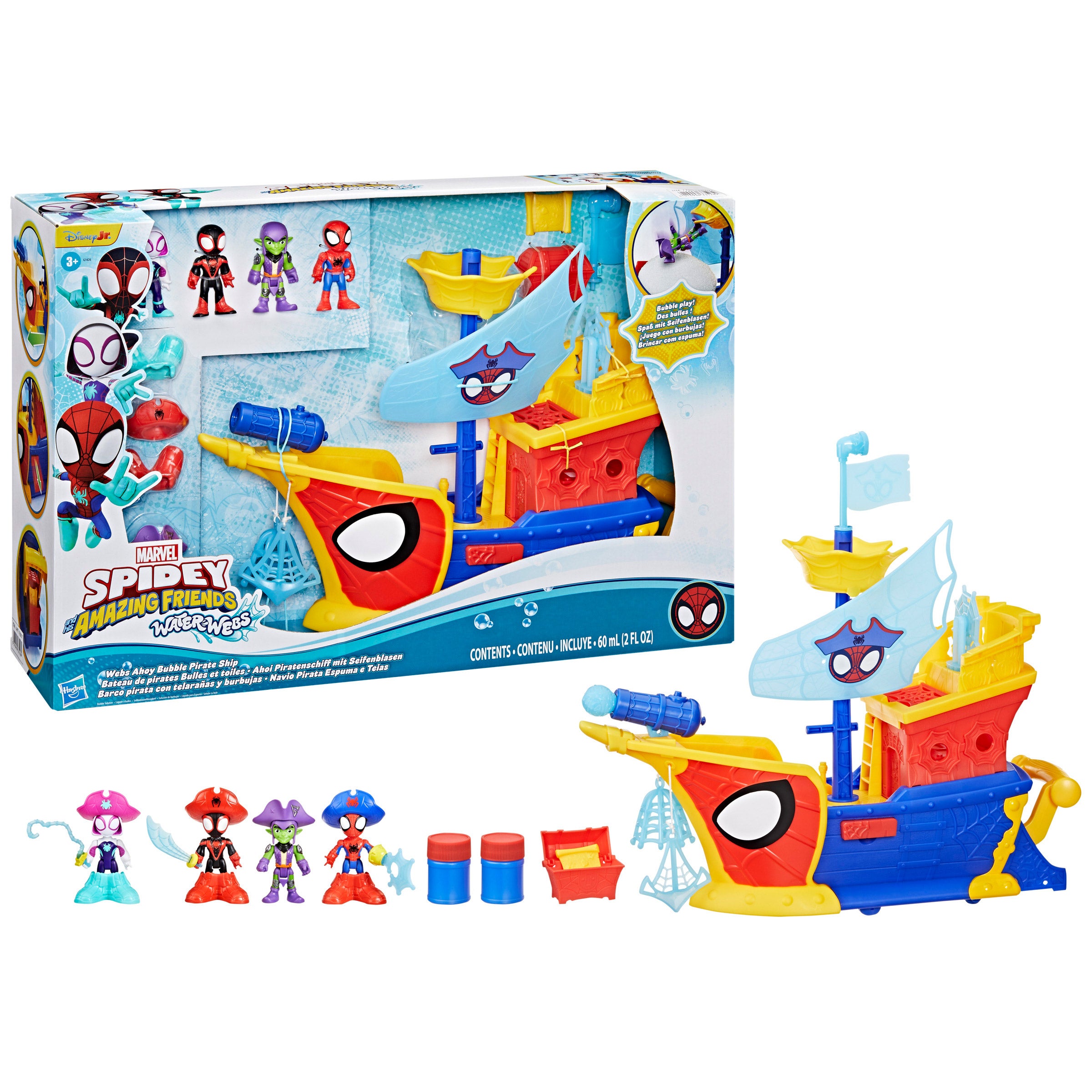SPIDEY AND HIS AMAZING FRIENDS: WATERWEBS BUBBLE PIRATE SHIP