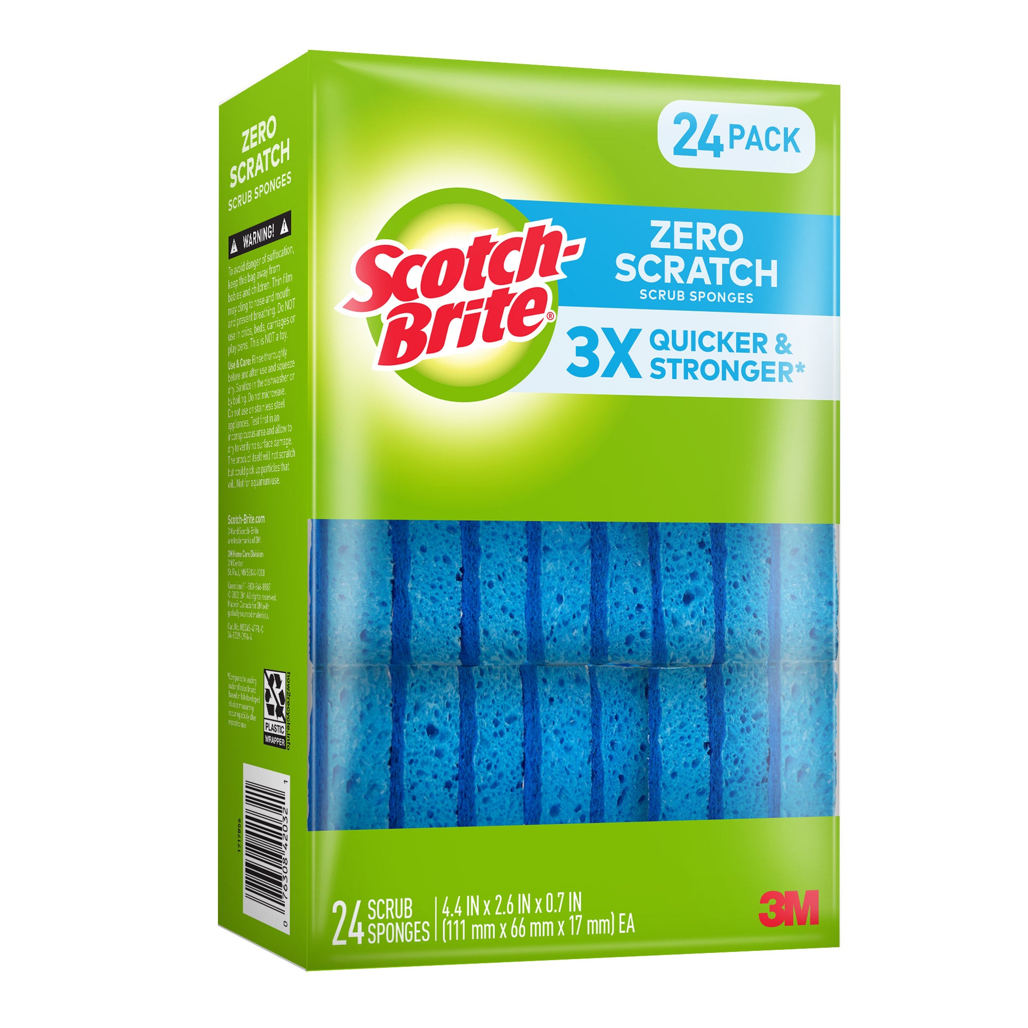 SCOTCH-BRITE ZERO SCRATCH SPONGE 24 CT - Image 1