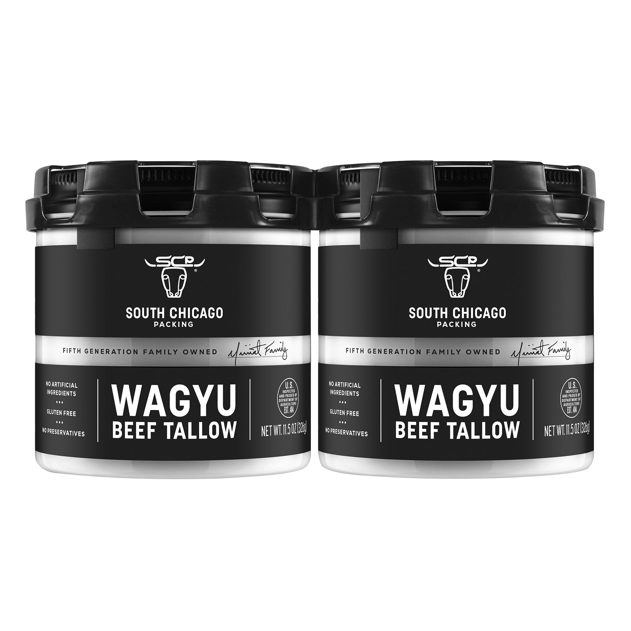 SOUTH CHICAGO WAYGU BEEF TALLOW 2X11.5 OZ JARS - Image 1