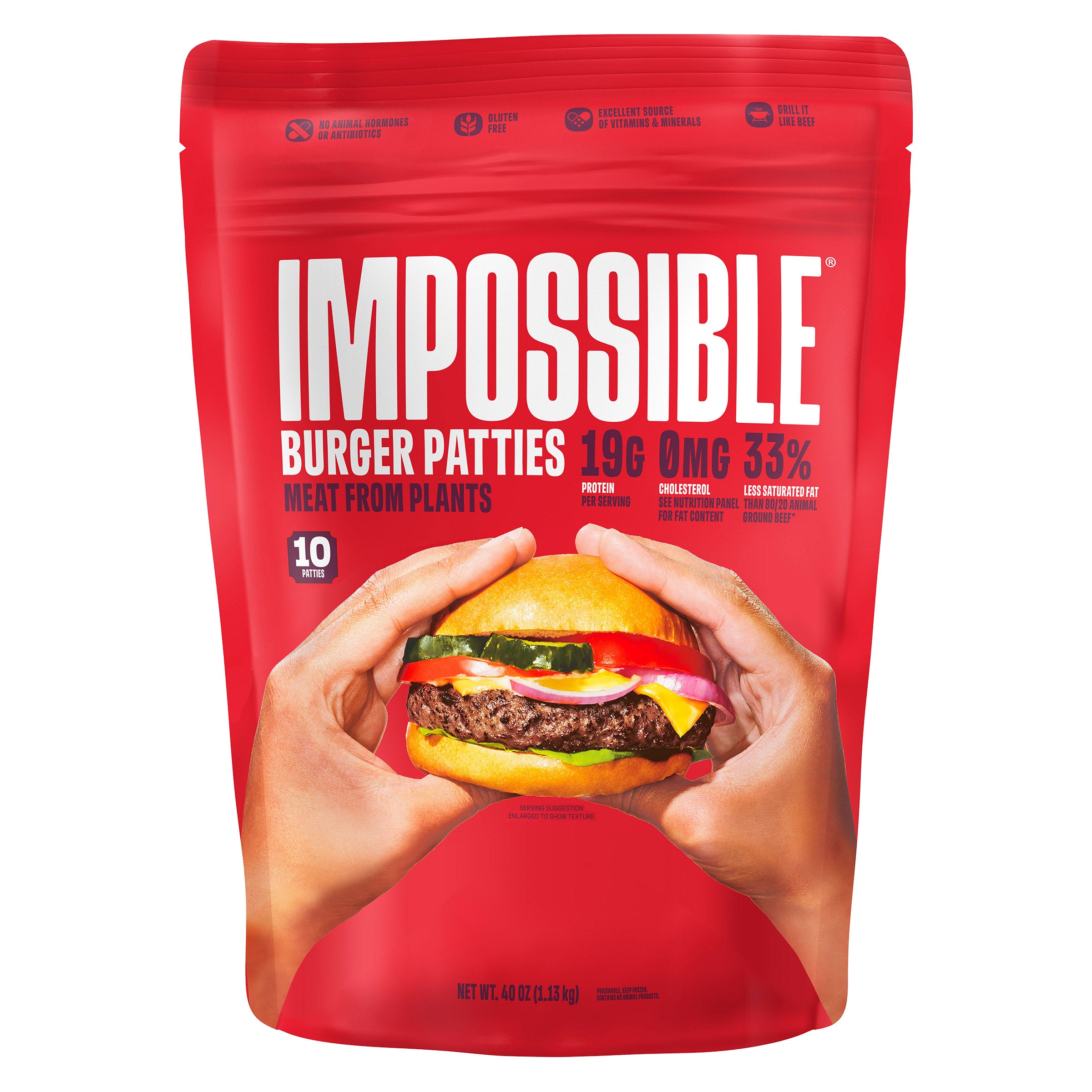 IMPOSSIBLE PLANT BASED BURGERS 10/4 OZ