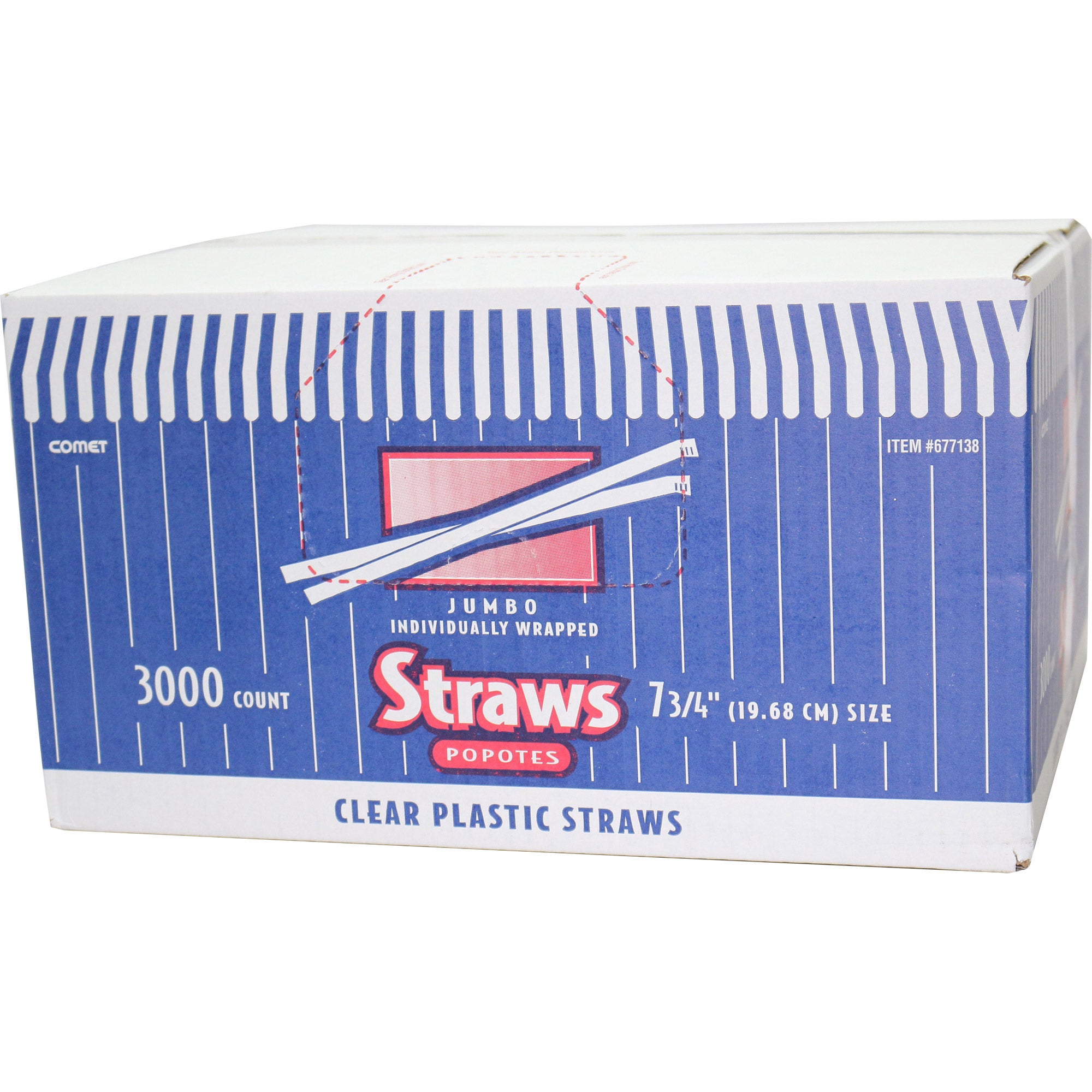 COMET WRAPPED BOXED STRAWS 7 3/4¨ 3000 CT