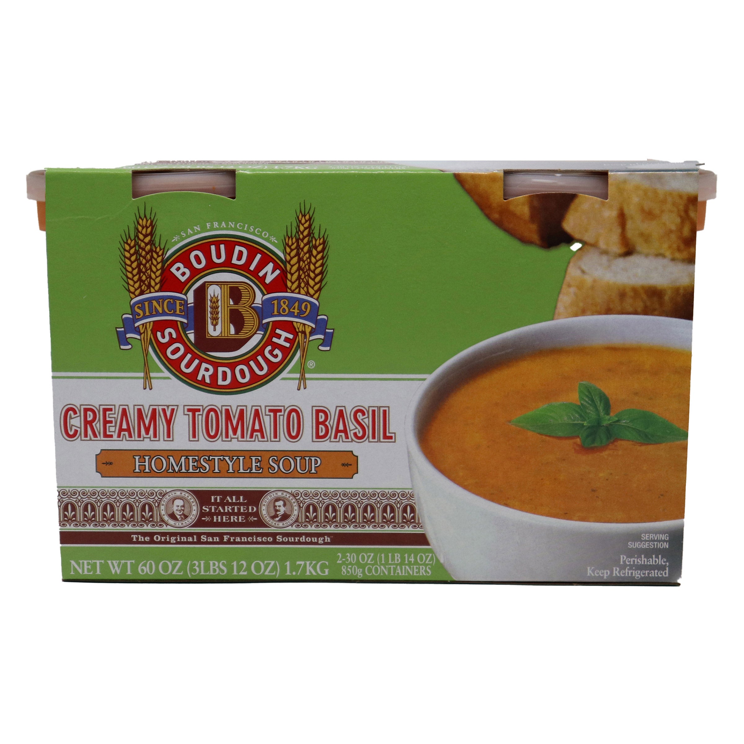 BOUDIN CREAMY TOMATO SOUP 2/30 OUNCE CONTAINERS