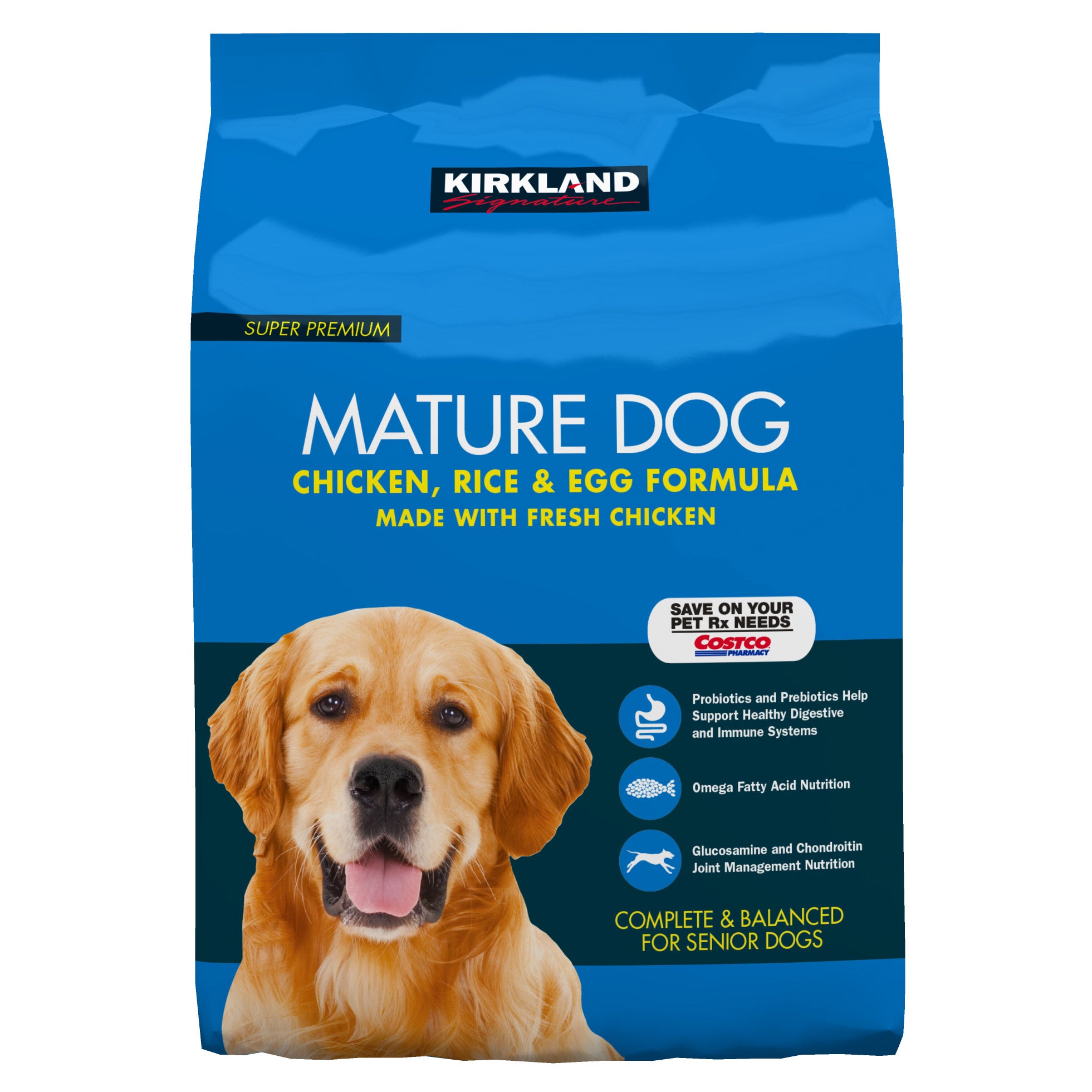 KIRKLAND SIGNATURE CHICKEN, RICE, & EGG 40 POUND DOG FOOD