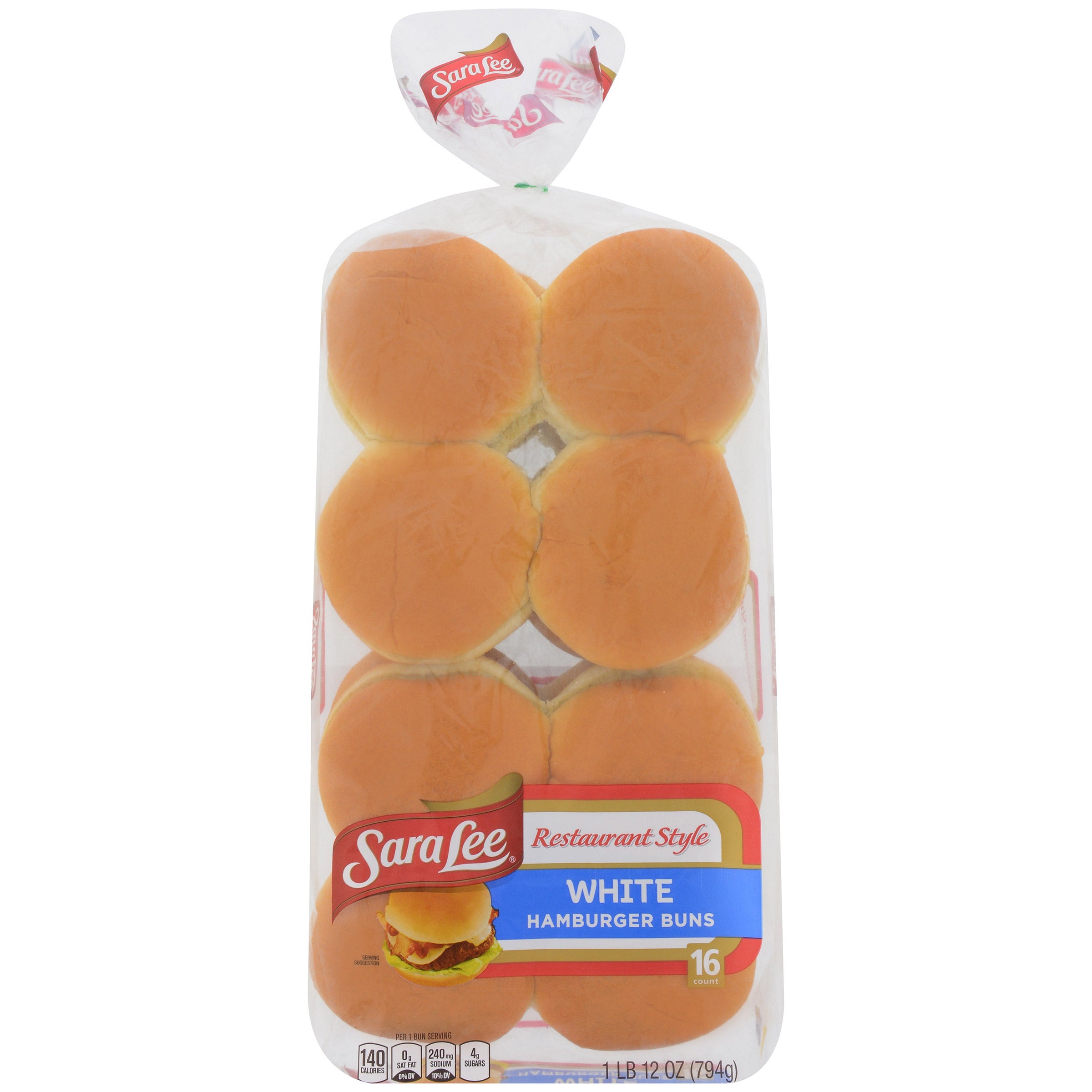 SARA LEE HAMBURGER BUNS 16 CT / 30 OZ