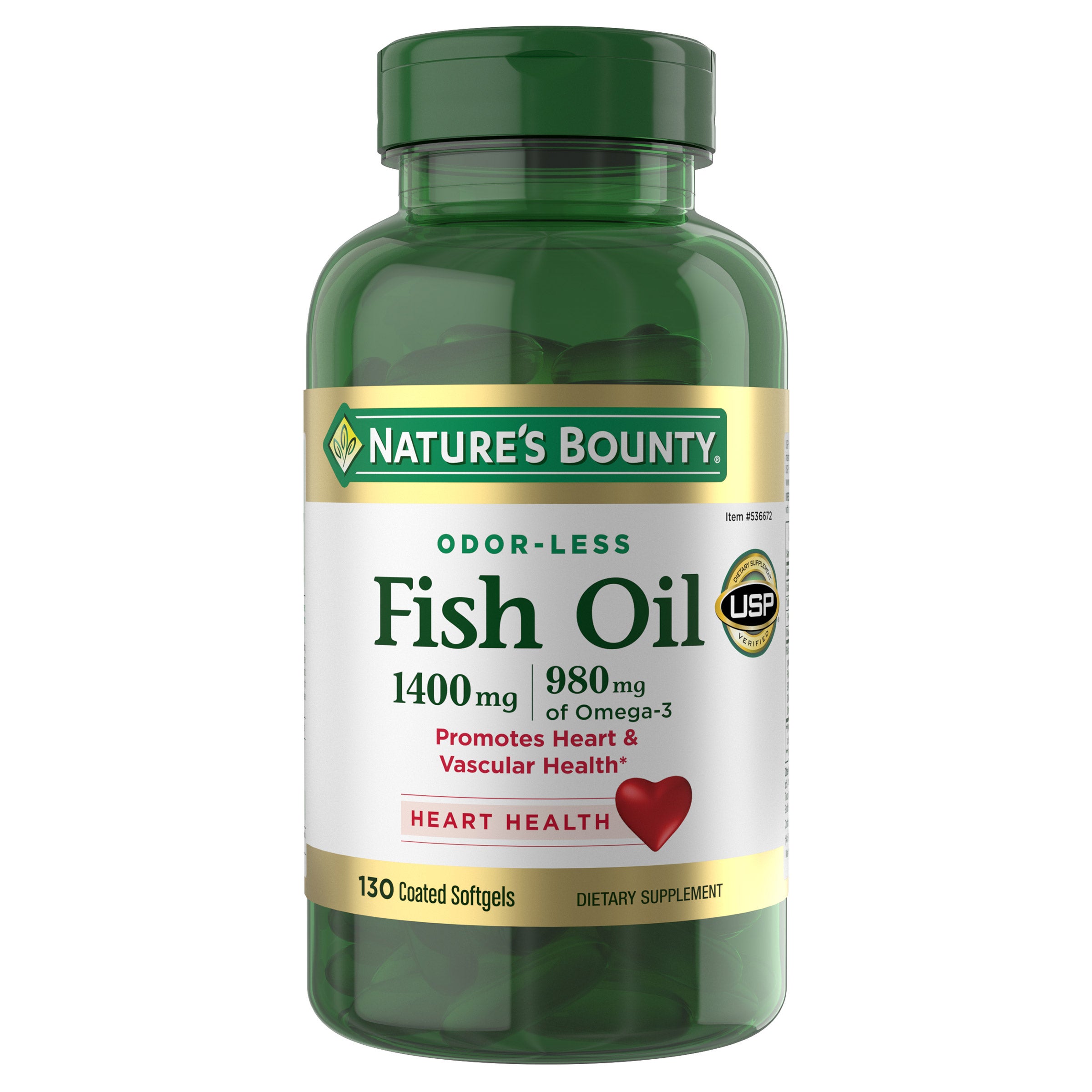 NATURE'S BOUNTY 1400MG FISH OIL 130 SOFTGELS - Image 1