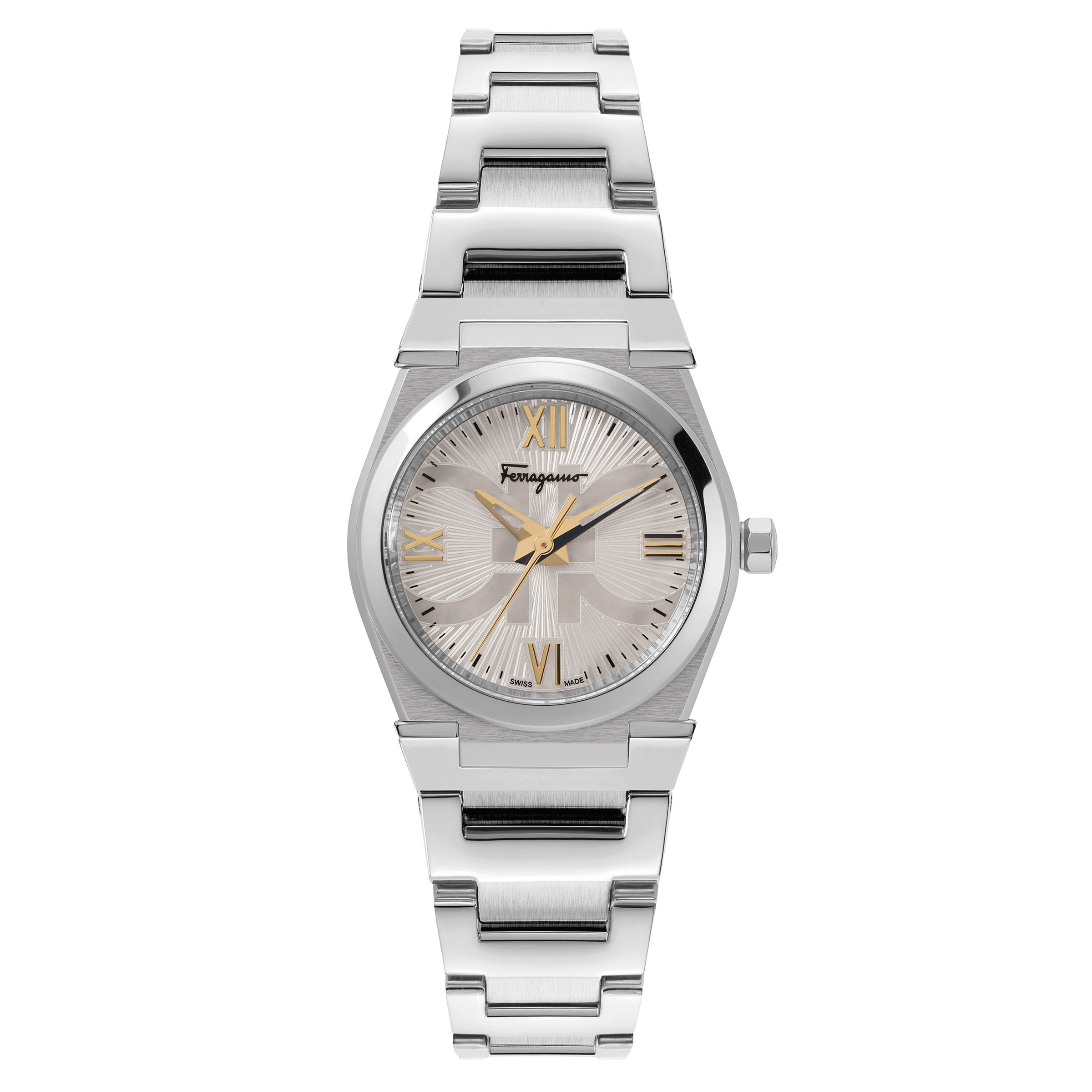 FERRAGAMO VEGA 28MM GUILLOCHE DIAL QUARTZ WOMENS WATCH - Image 1
