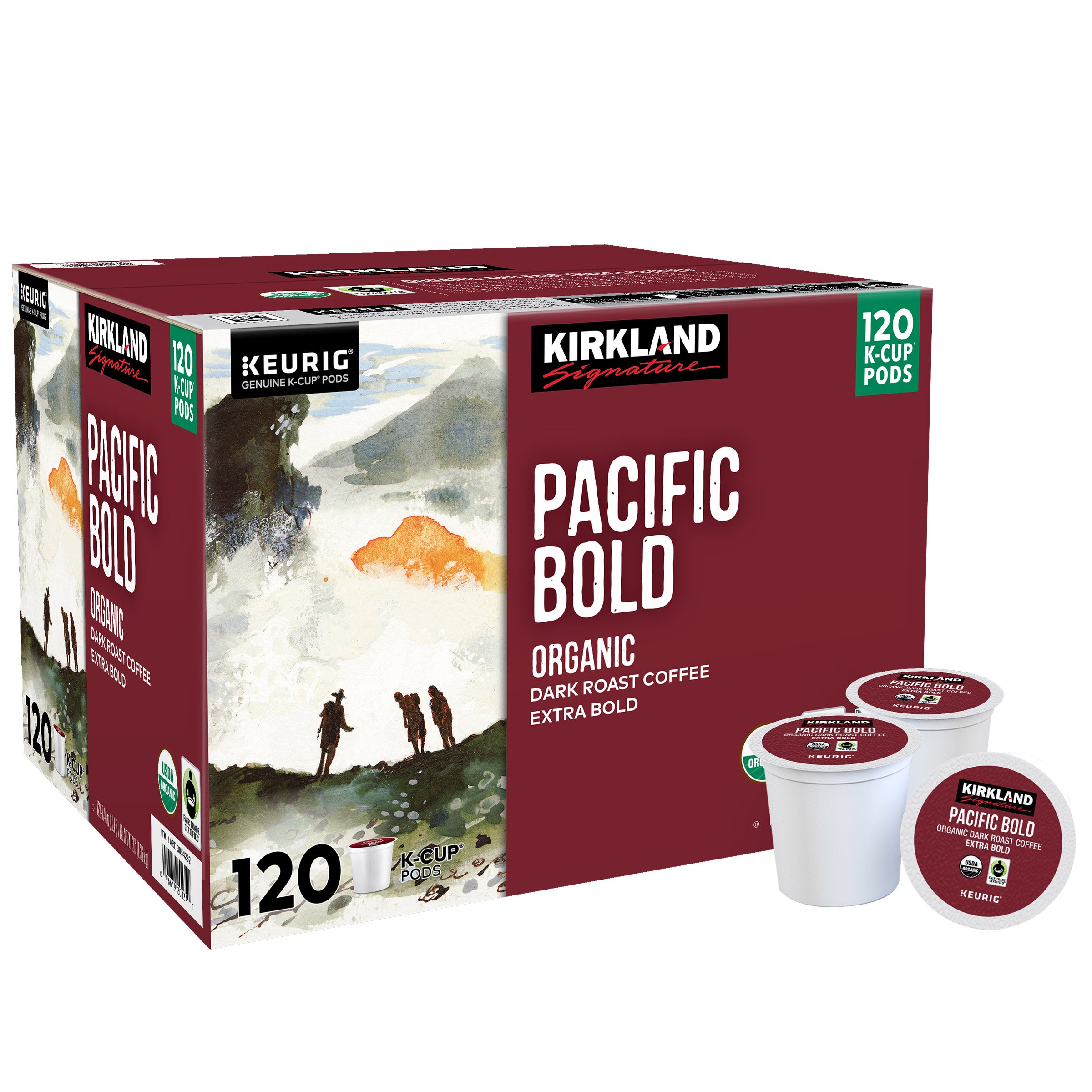 KIRKLAND SIGNATURE PACIFIC BOLD 120 CT ORGANIC K-CUP (48OZ) - Image 1