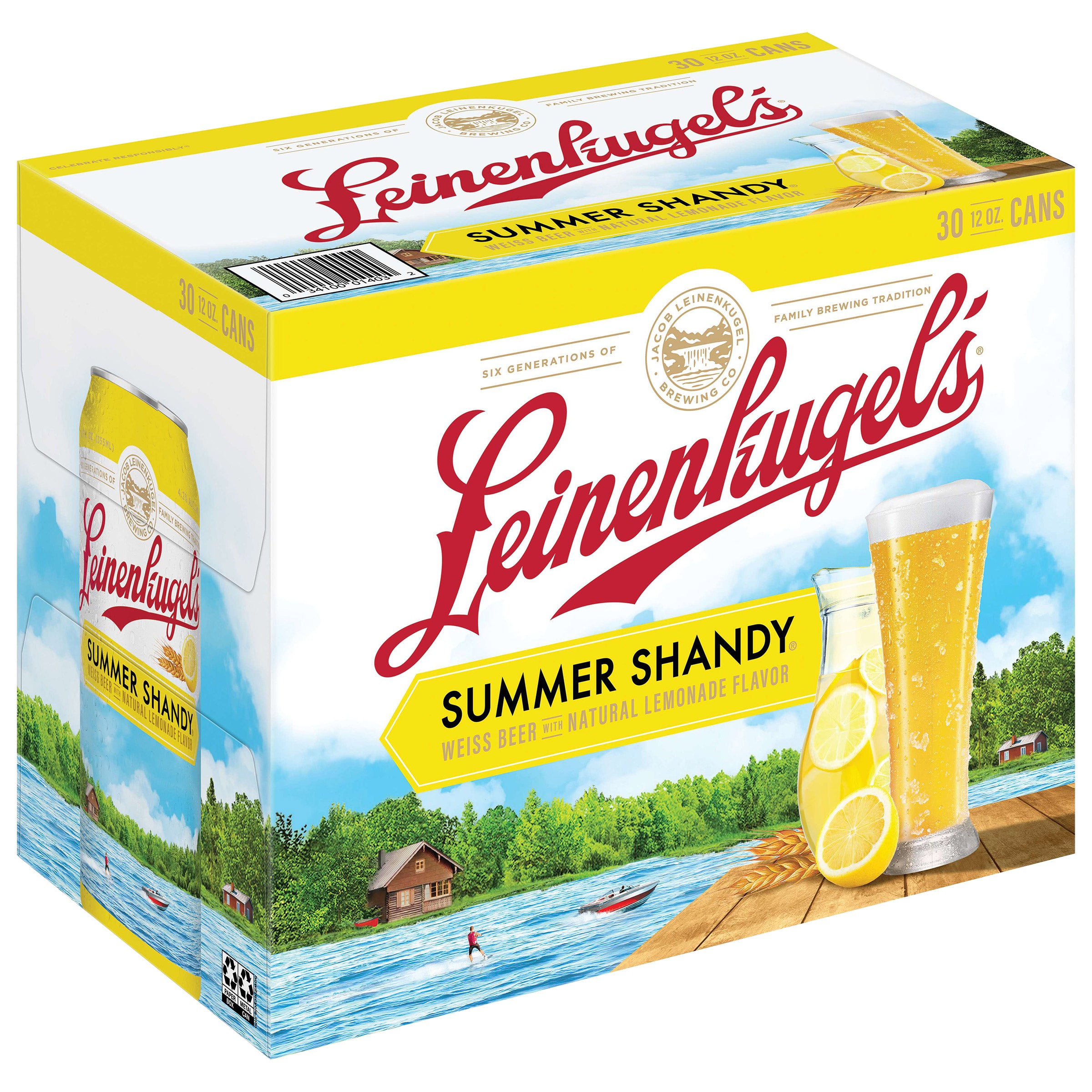 LEINENKUGEL'S SUMMER SHANDY 30/12 OUNCE CANS