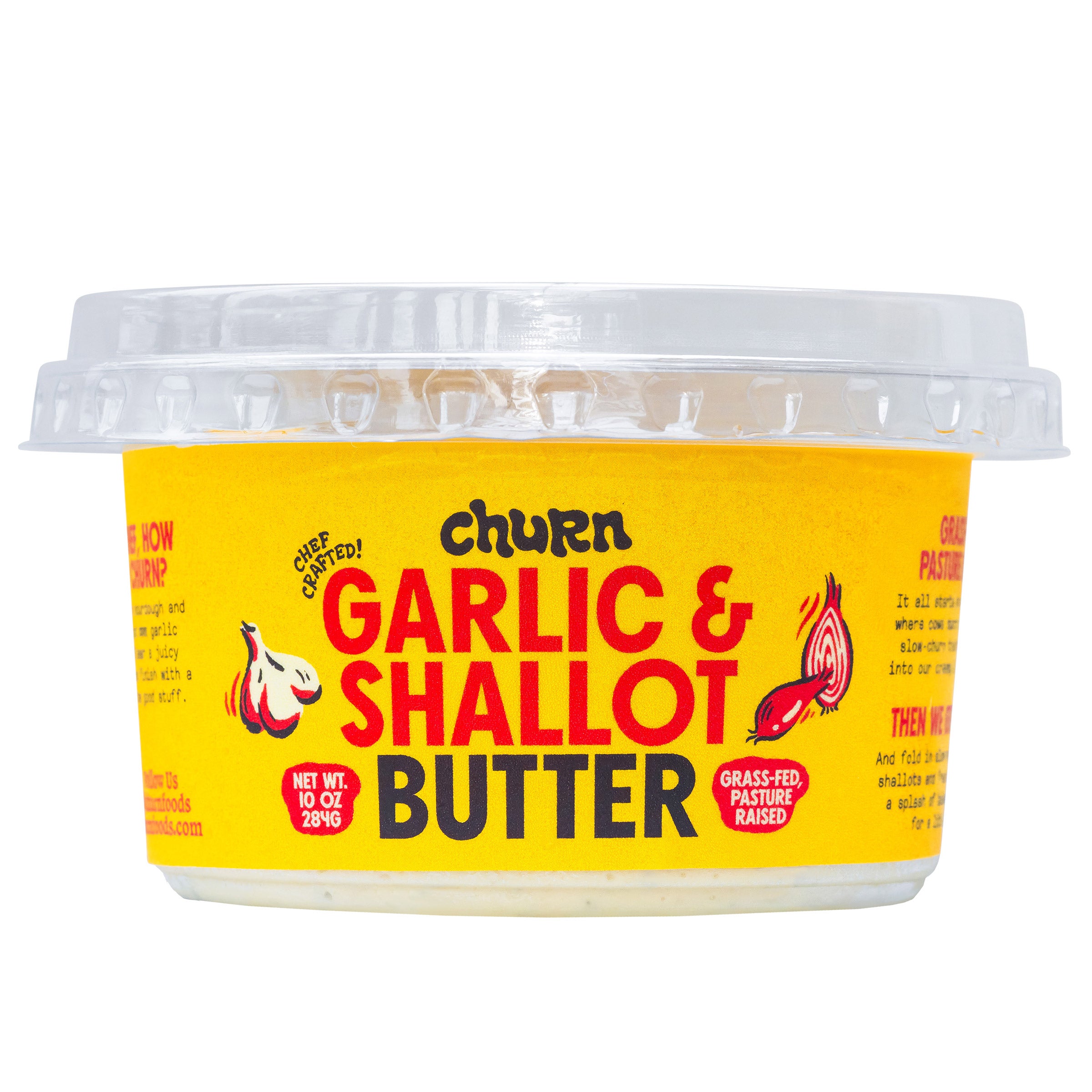 CHURN GRASSFED BUTTER GARLIC & SHALLOT 10 OZ - Image 1