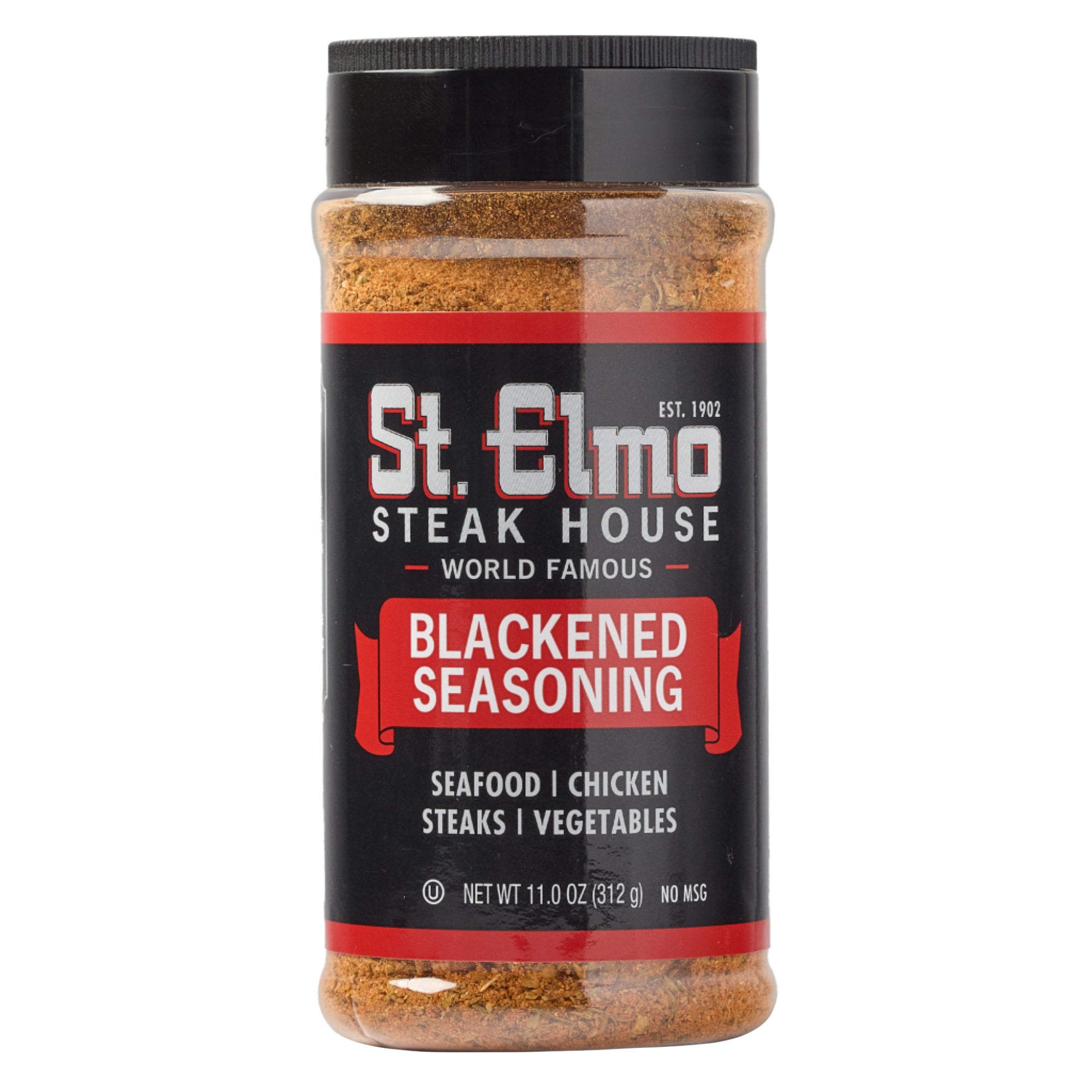 ST. ELMO BLACKENED SEASONING 11 OUNCE BOTTLE - Image 1