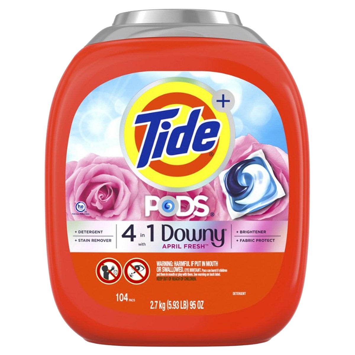 TIDE PODS WITH DOWNY APRIL FRESH 104 CT - Image 1