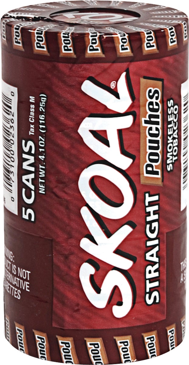 SKOAL STRAIGHT POUCHES 5/.82 OZ