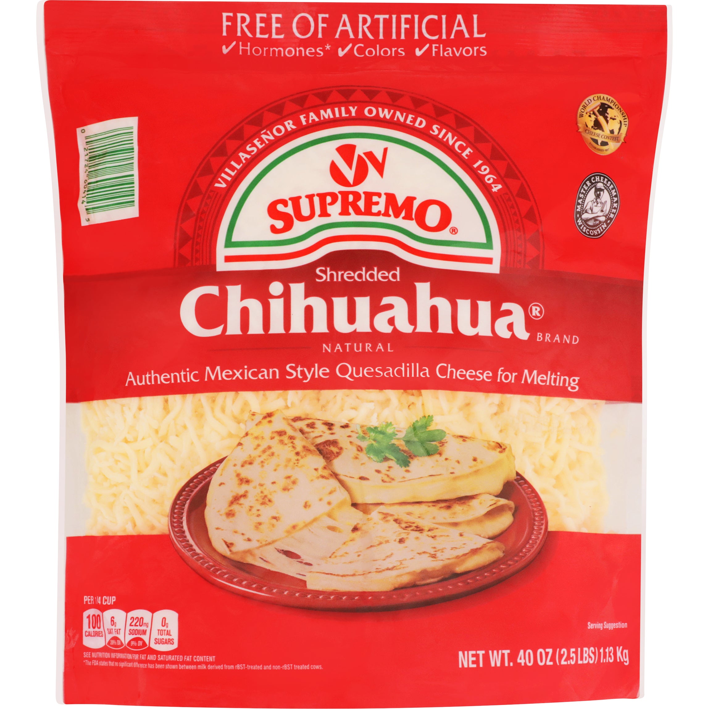 V&V SUPREMO SHREDDED CHIHUAHUA 40 OUNCE PACKAGE