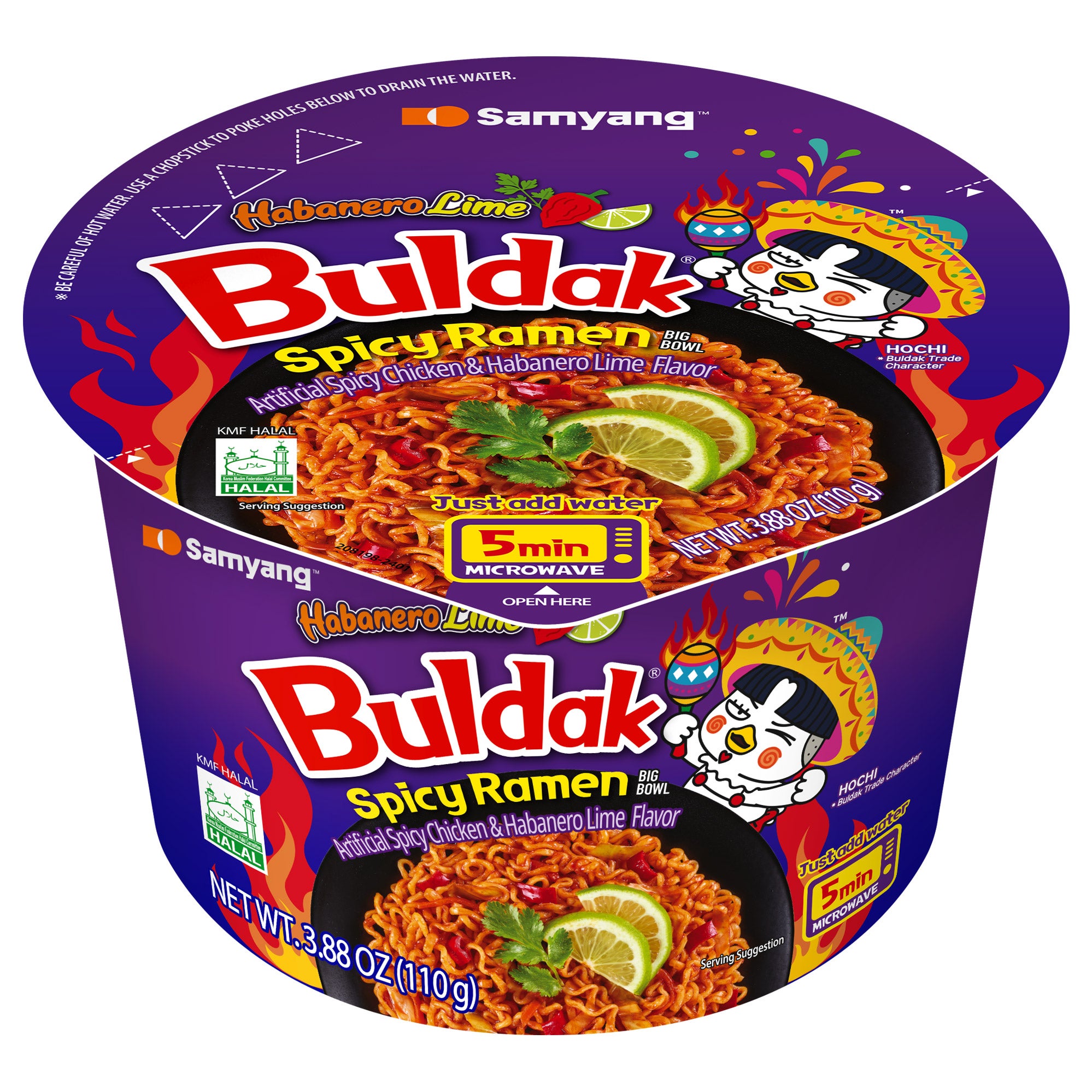 SAMYANG BULDAK HABANERO LIME CHICKEN RAMEN 6/3.7 OZ - Image 1