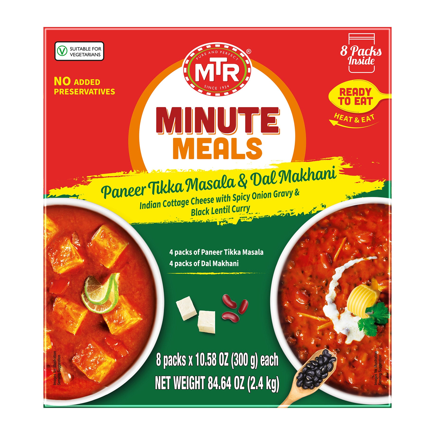 PANEER TIKKA MASALA & DAL MAKHANI 8/10.58 OZ (5.29 LBS) - Image 1