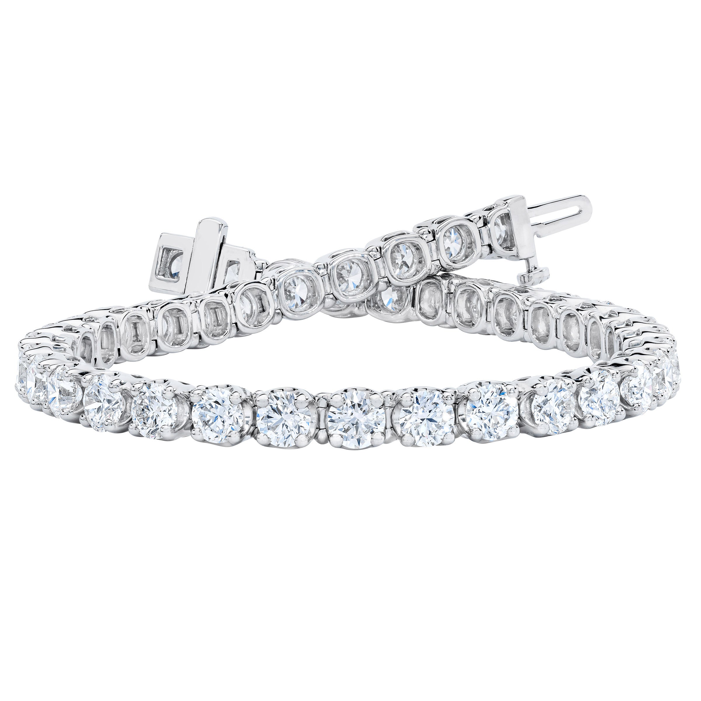 12.00CTW ROUND DIAMOND PLATINUM VS2 ¨G¨ 7.5¨ DIAMOND BRACELET - Image 1