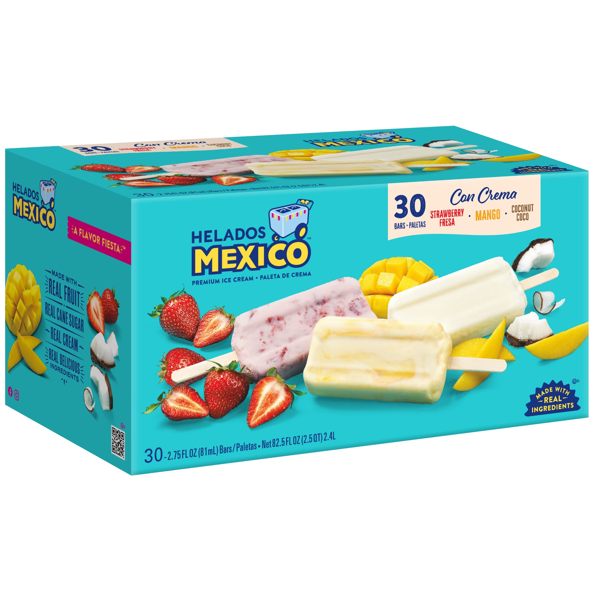 HELADOS MEXICO PALETAS VARIETY PACK 30 COUNT 82.5OZ - Image 1
