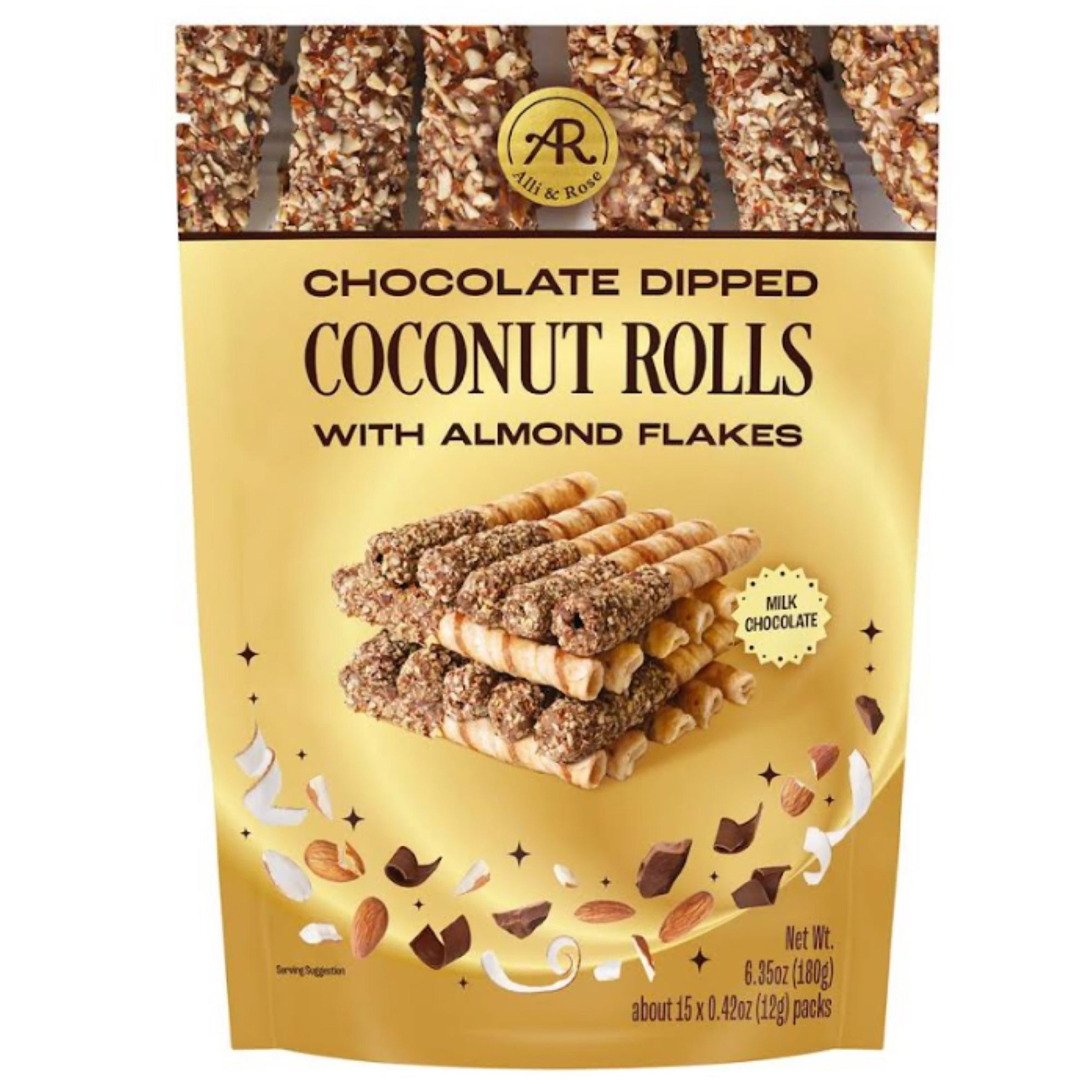 ALLI & ROSE DIPPED COCONUT ROLLS 6.35 OZ