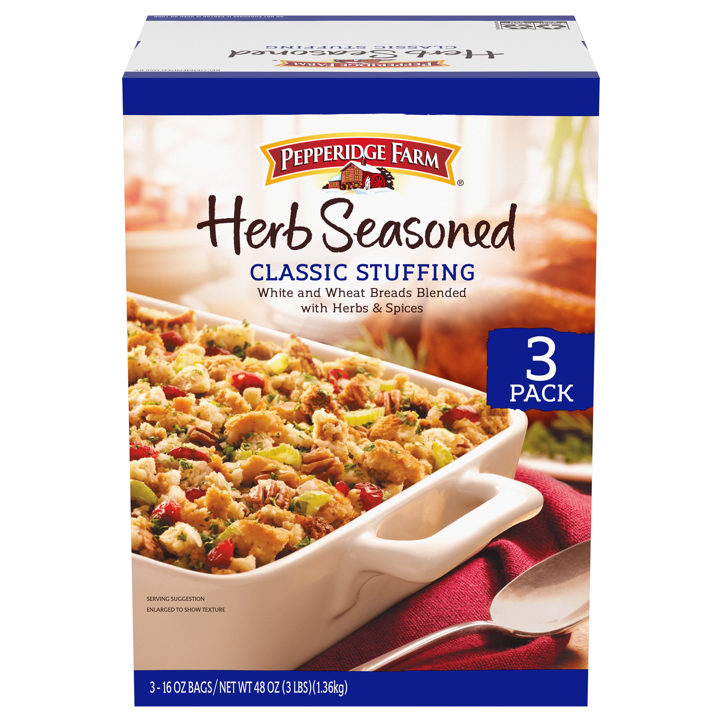 PEPPERIDGE FARM HERB SEASONED STUFFING 3/16 OUNCE BAGS - Image 1