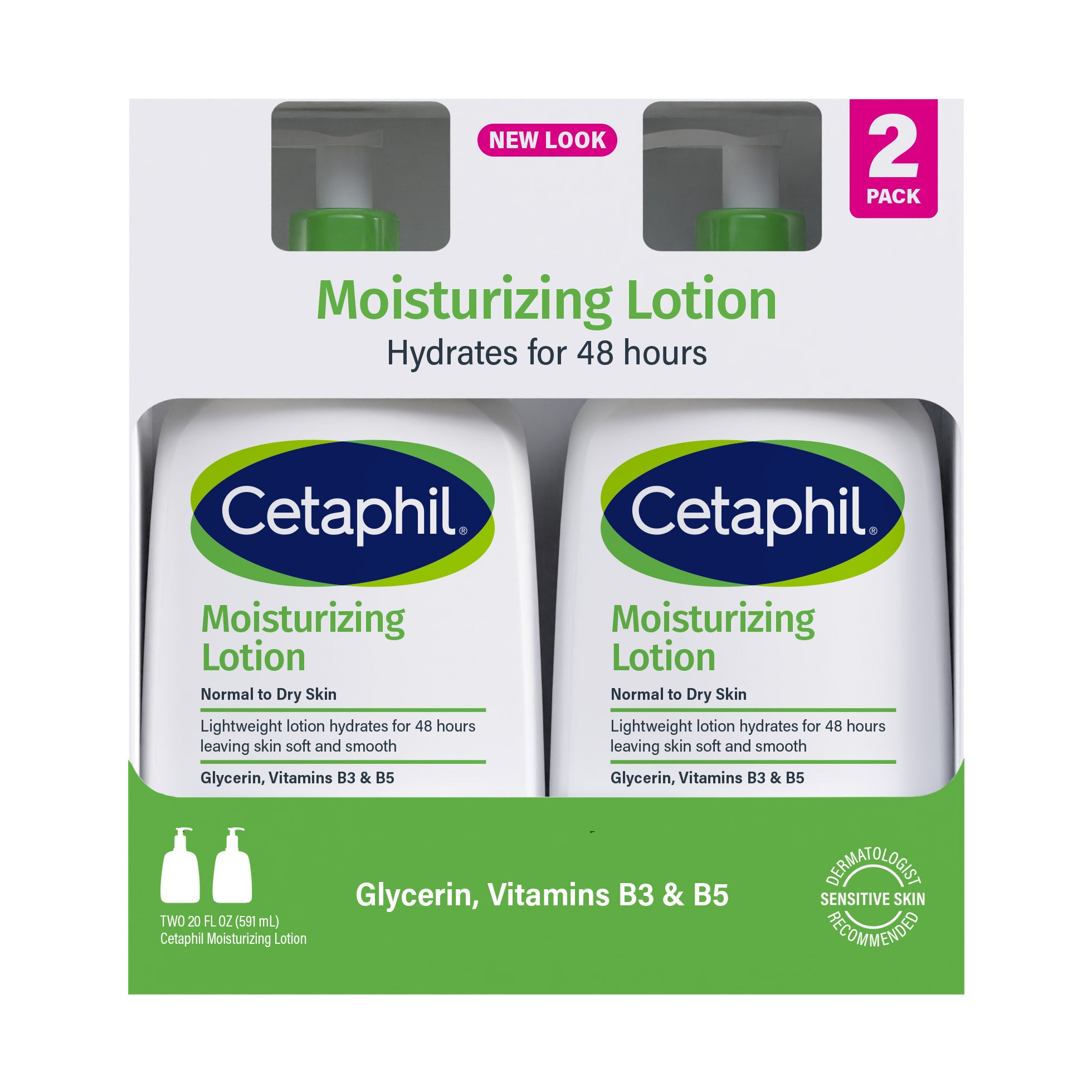 CETAPHIL MOISTURIZING LOTION 2/ 20 FL OZ - Image 1