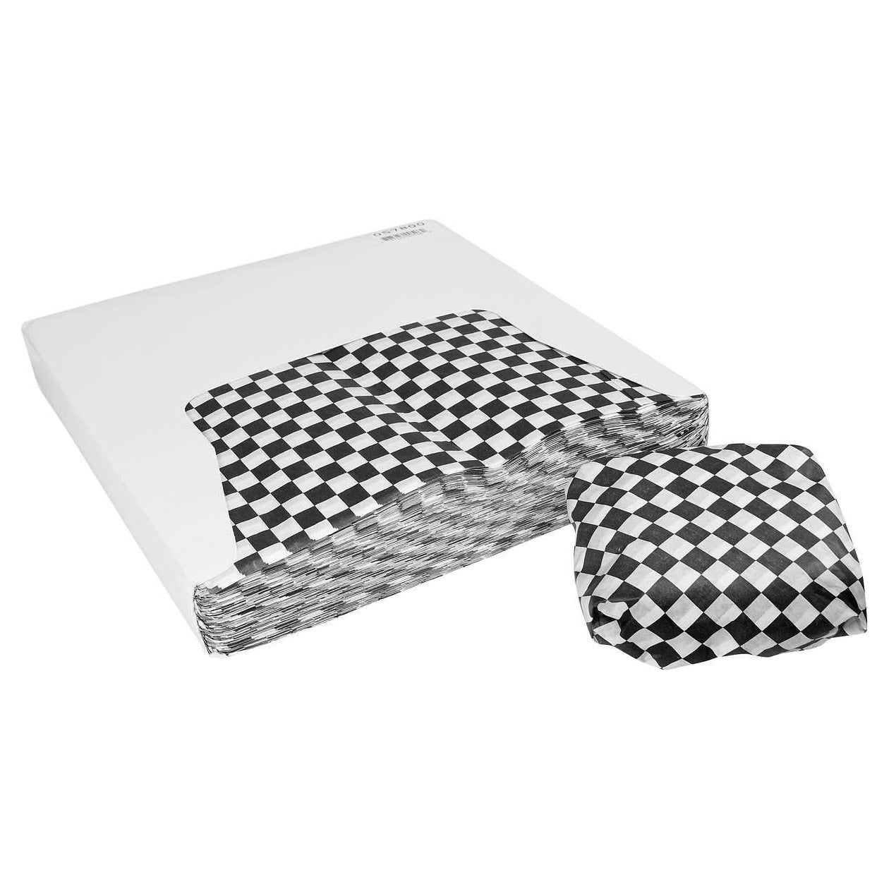 BAGCRAFT 12¨ X 12¨ DELI WRAP BLACK CHECKERED 1000CT