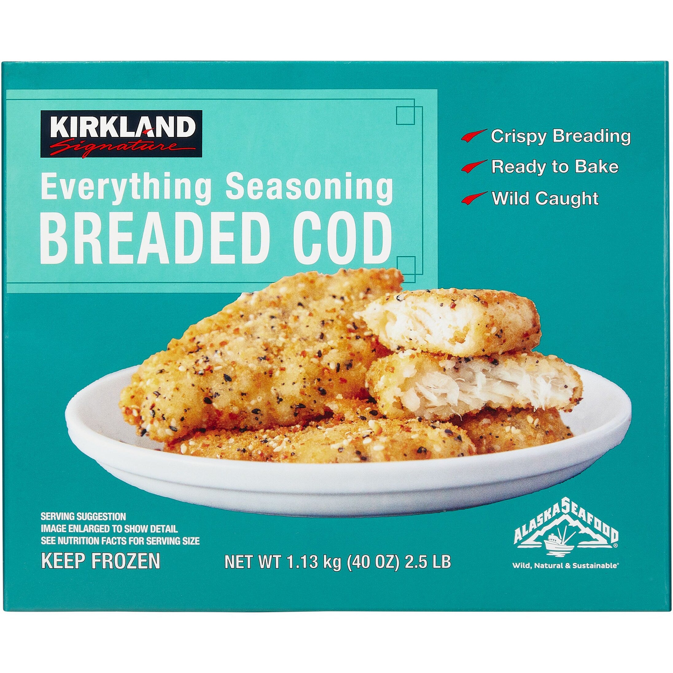 KIRKLAND SIGNATURE EVERYTHING CRUSTED COD 2.5 LB BOX