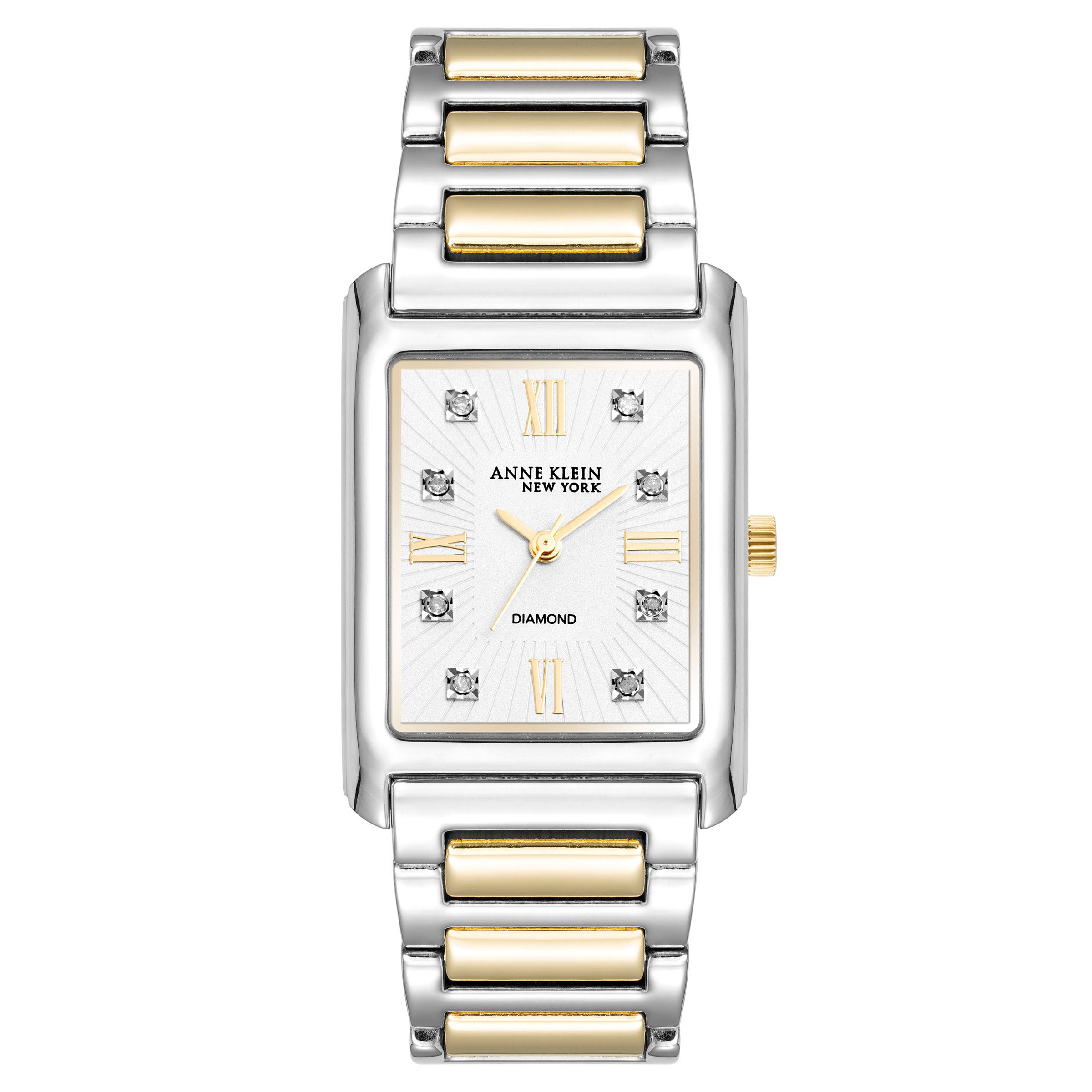 ANNE KLEIN NEW YORK DIAMOND TWO-TONE QUARTZ LADIES WATCH