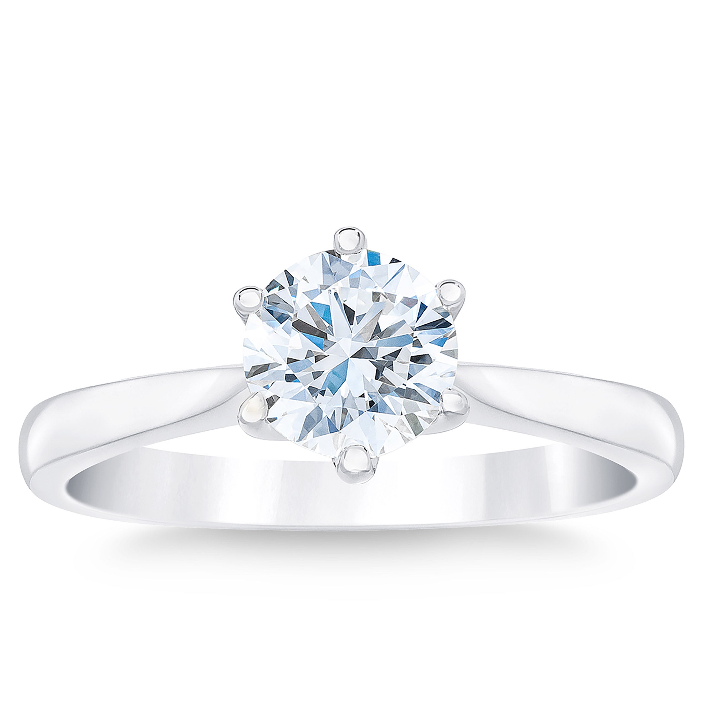 PLATINUM VS2 G 1.00CT ROUND DIAMOND SOLITAIRE RING - Image 1
